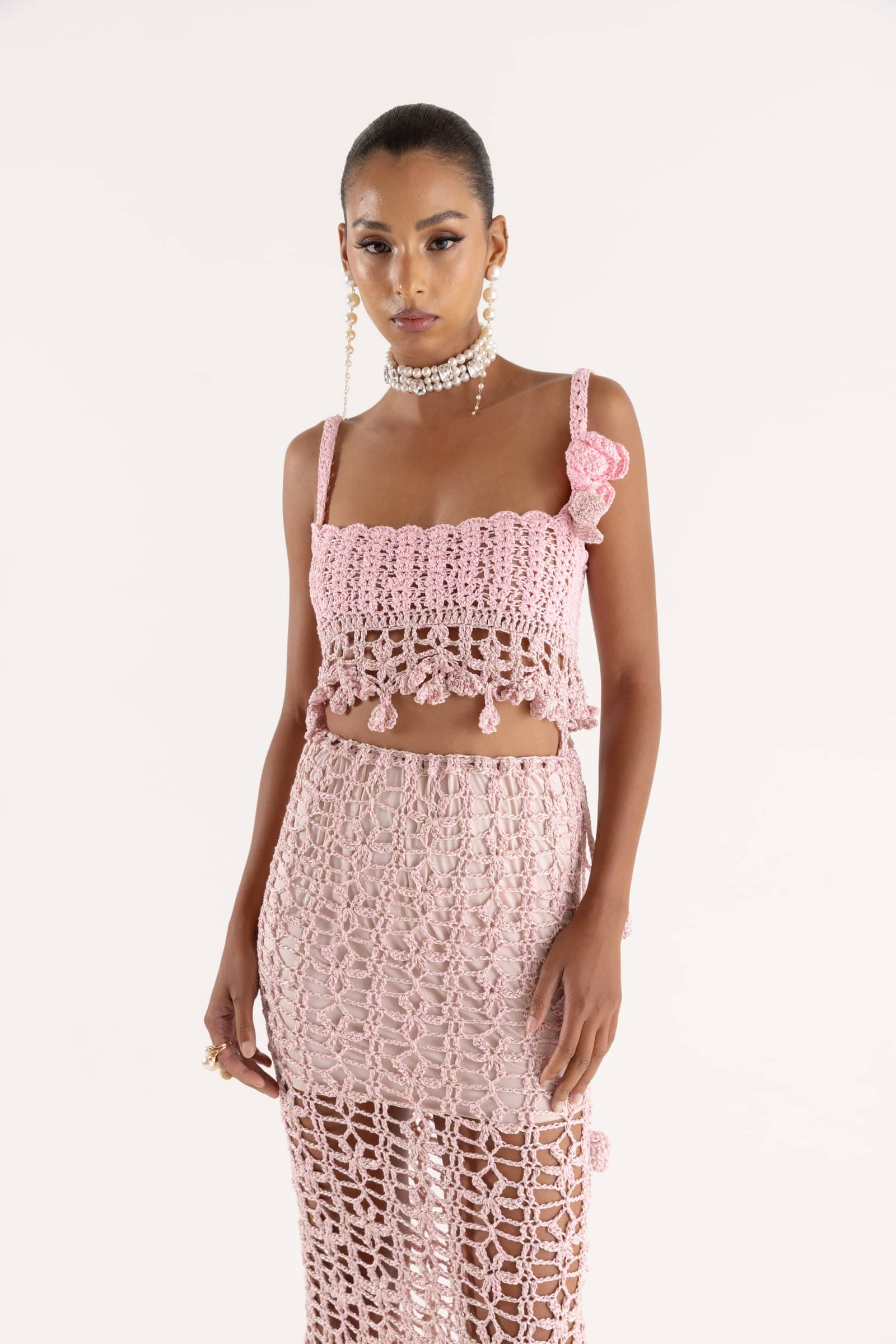 Pink Vanilla Handmade Crochet Top made by ANDREEVA