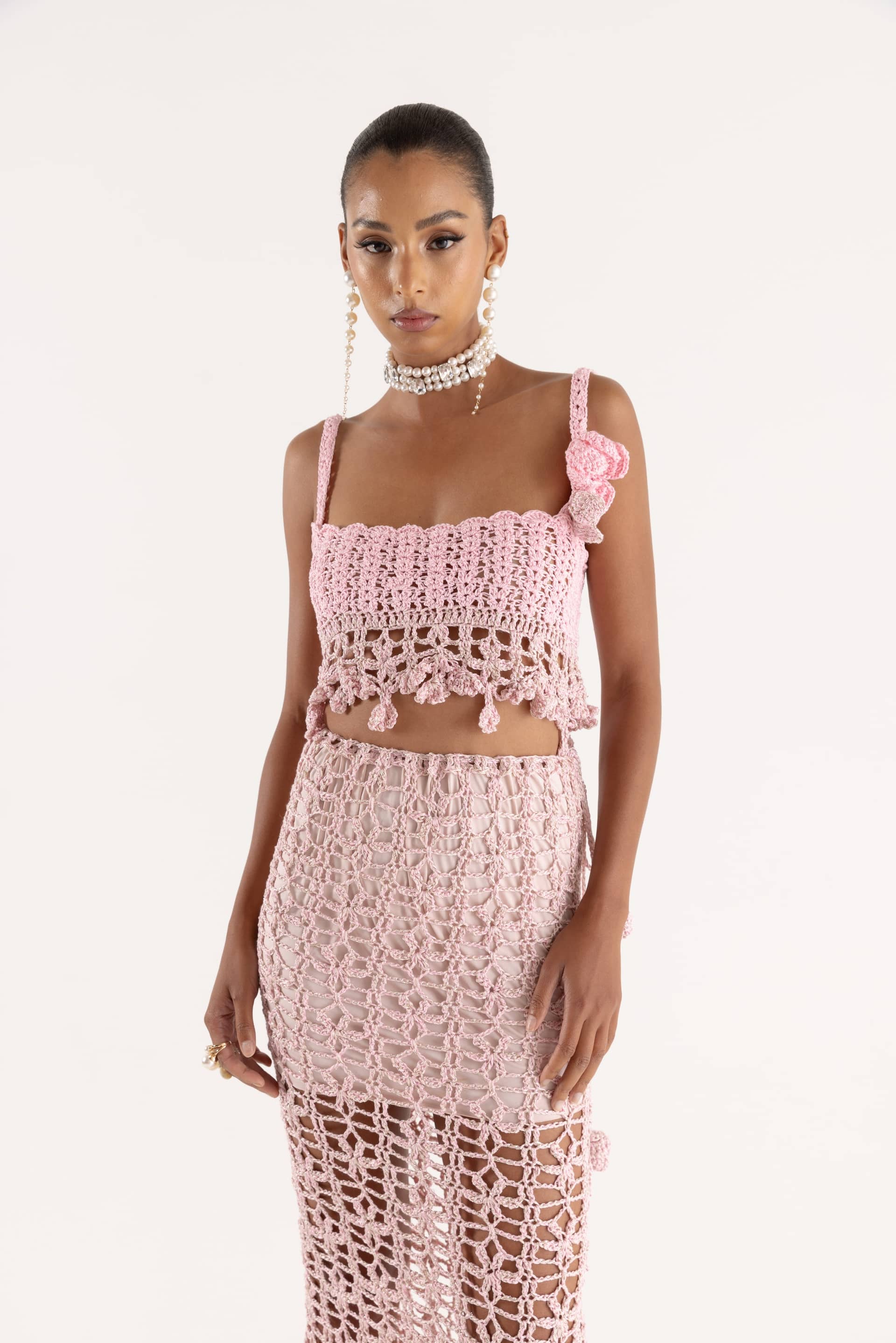 Pink Vanilla Handmade Crochet Top made by ANDREEVA