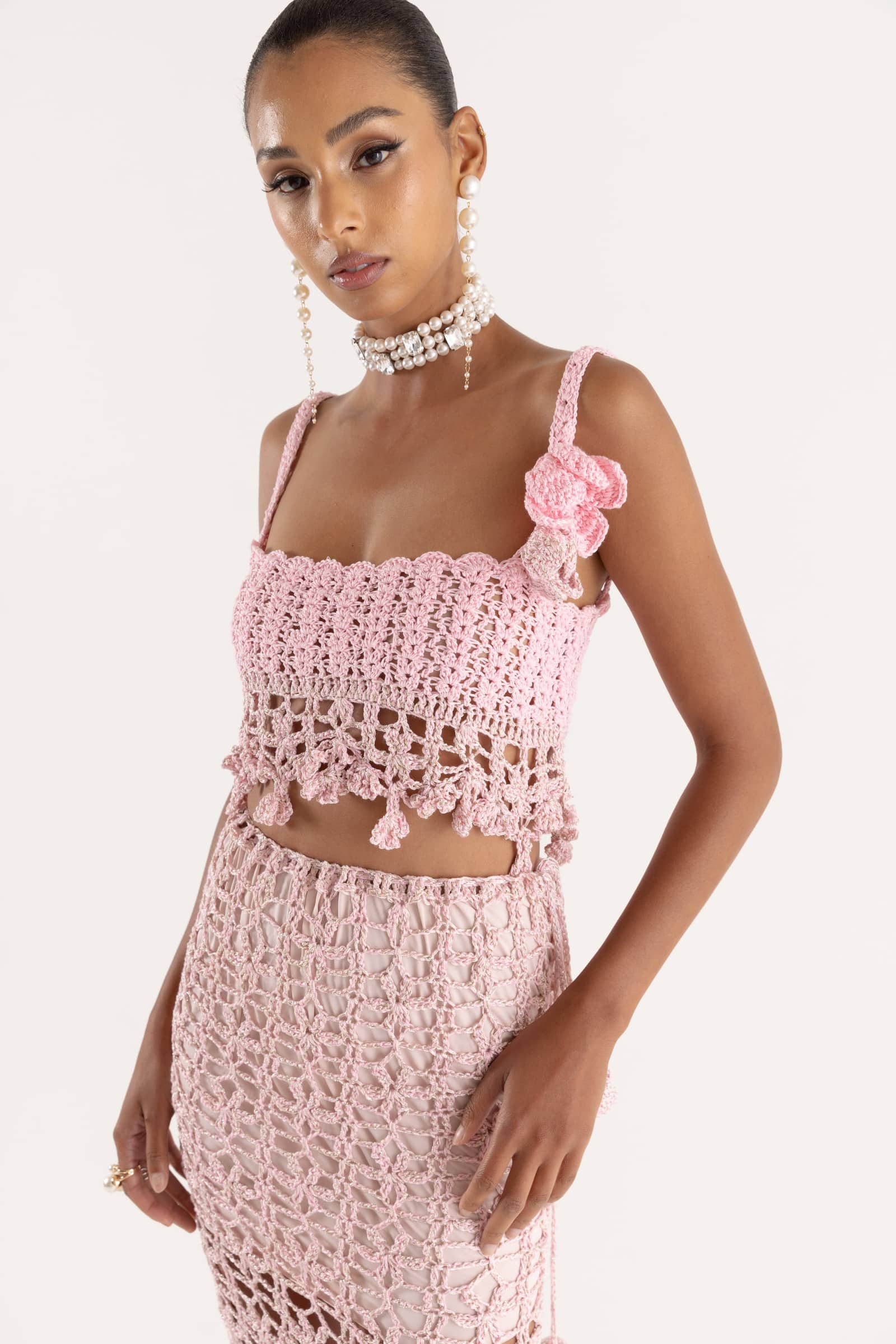 Pink Vanilla Handmade Crochet Top made by ANDREEVA