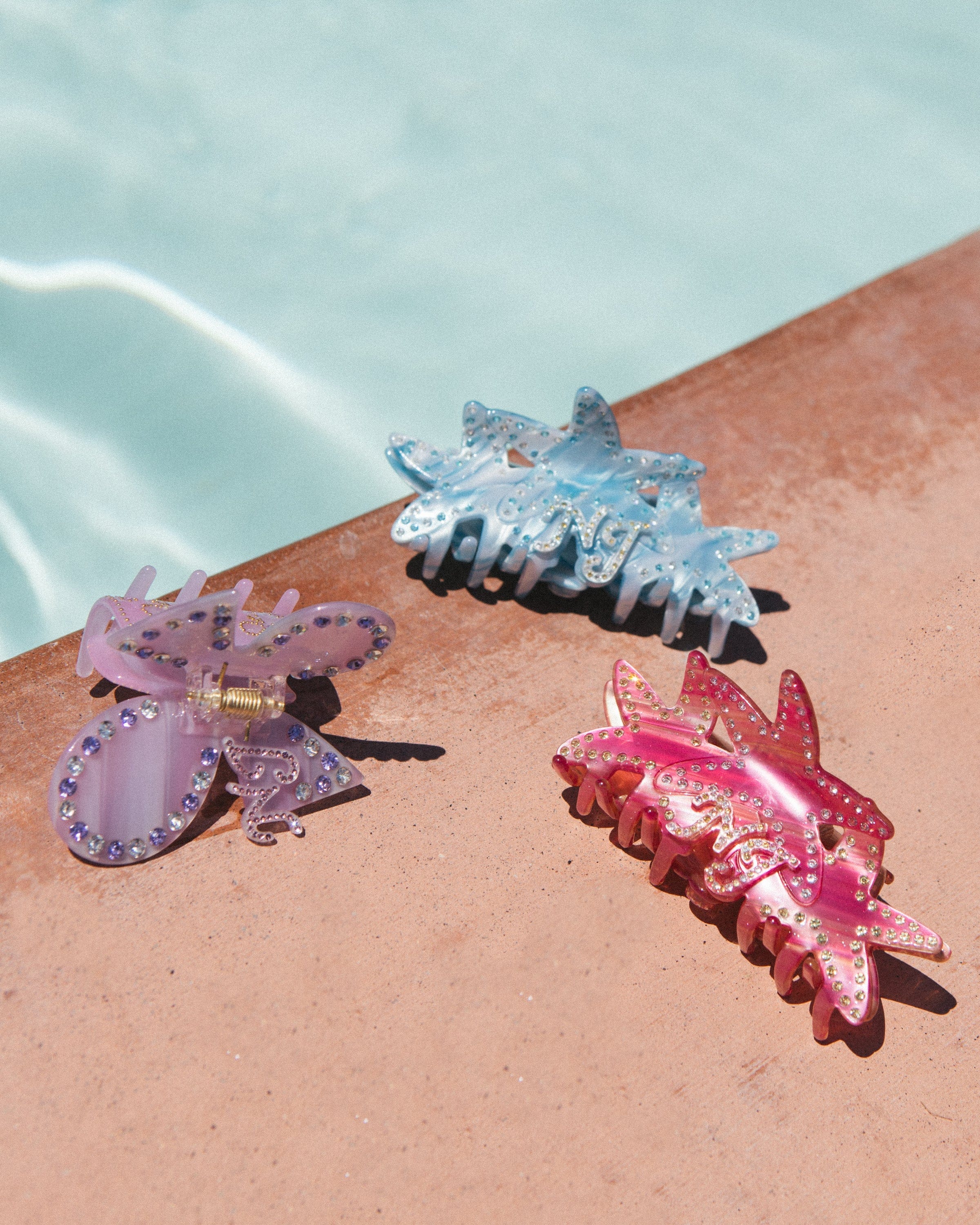 Paulina Crystal Star Claw Clip (Pink) in Pink made by Nana Jacqueline