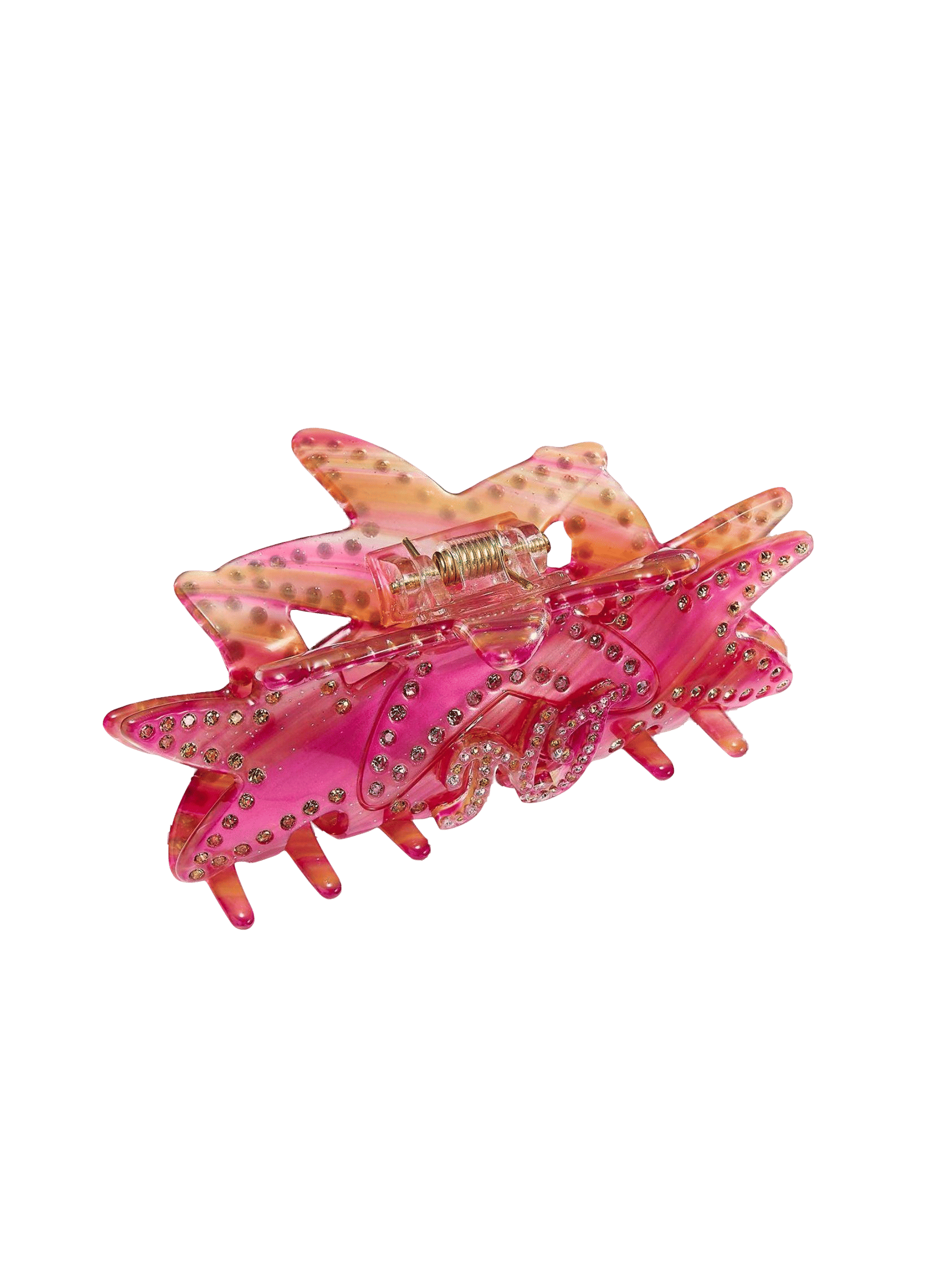 Paulina Crystal Star Claw Clip (Pink) in Pink made by Nana Jacqueline