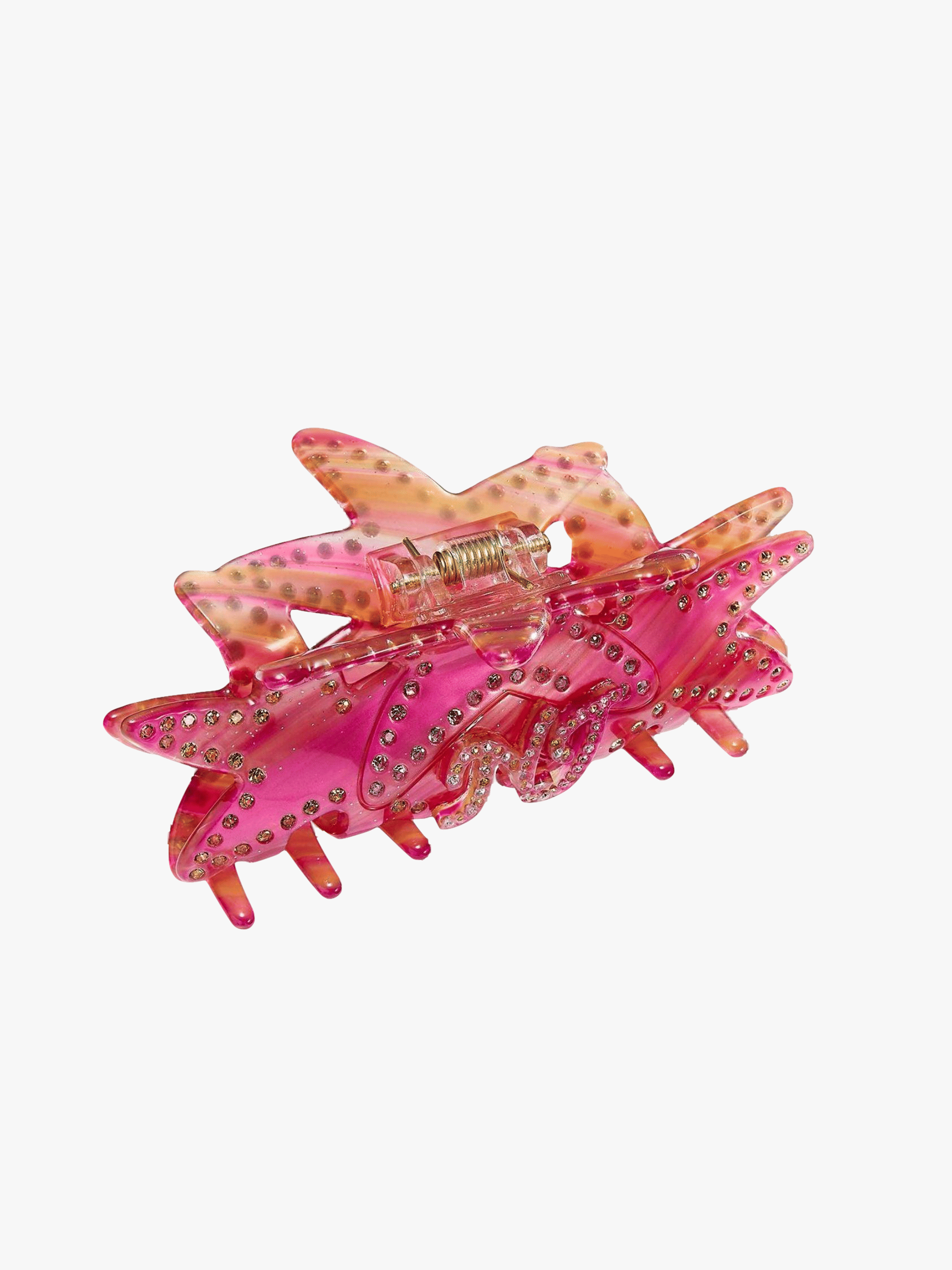 Paulina Crystal Star Claw Clip (Pink) in Pink made by Nana Jacqueline
