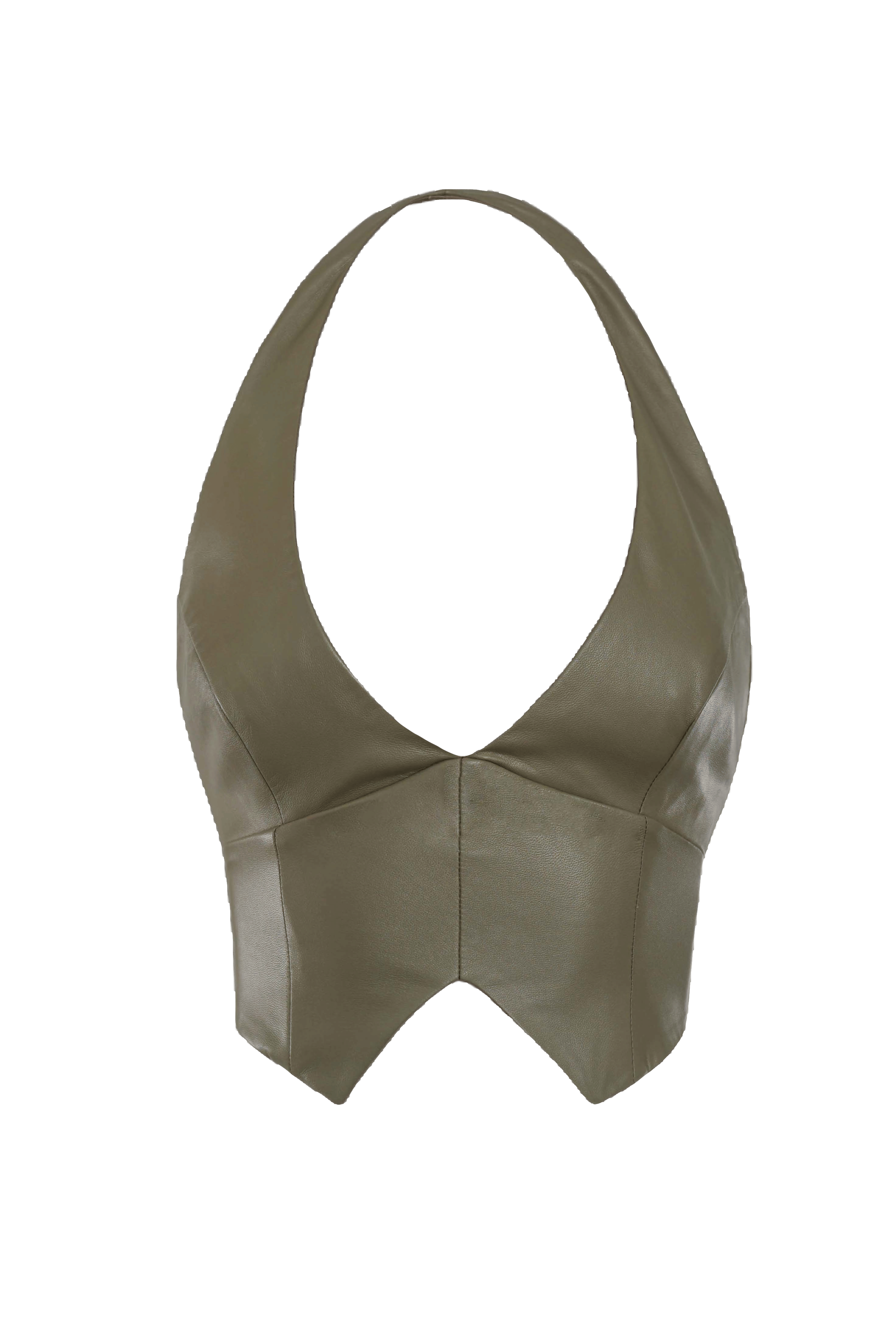 lambskin  corset in Green made by Vestiaire d'un Oiseau Libre