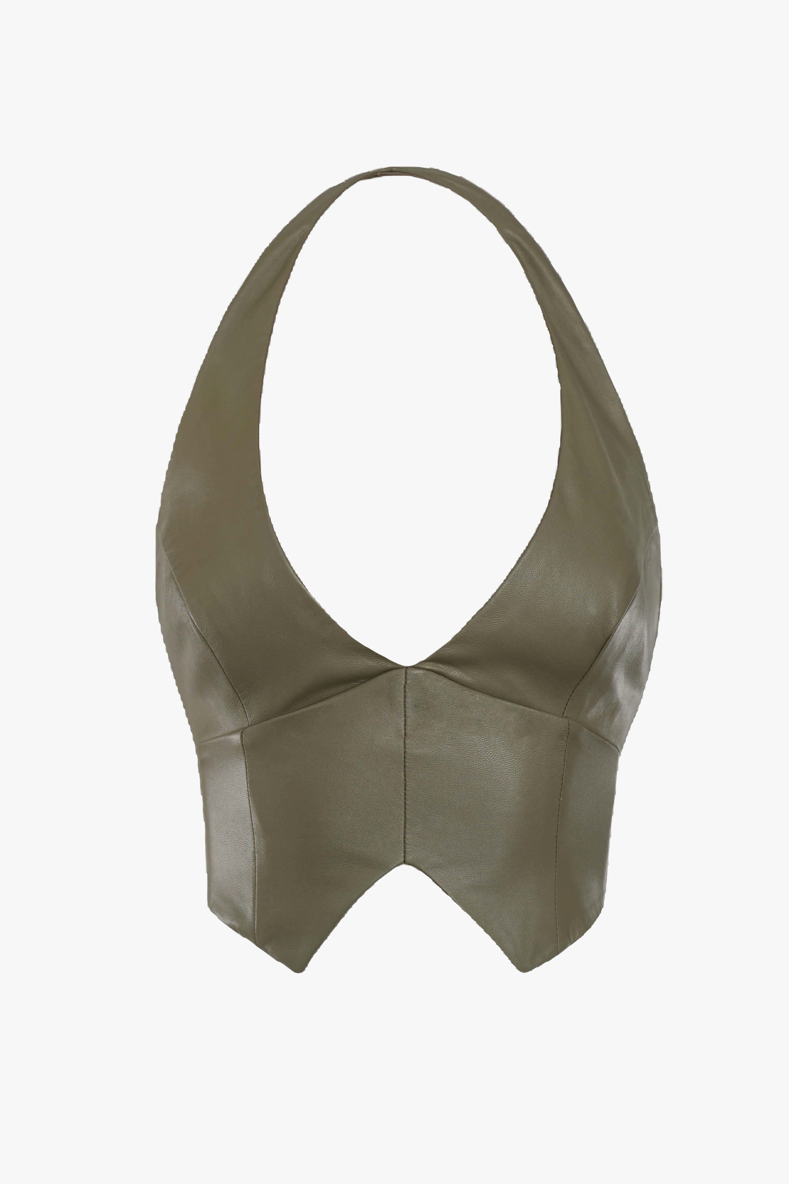 lambskin corset in Green made by Vestiaire d'un Oiseau Libre