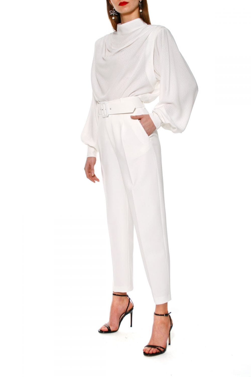 Pants Tracey Cloud Dancer made by HALEWSKI