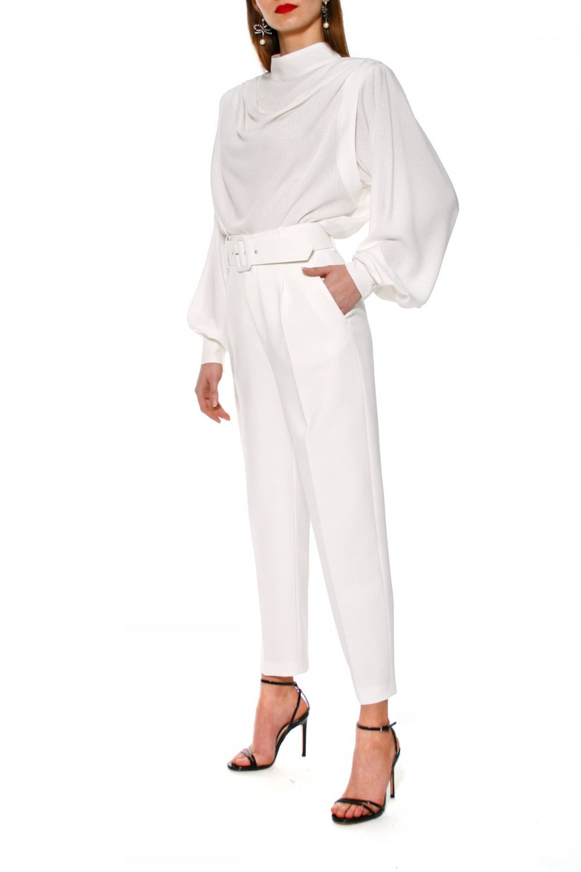 Pants Tracey Cloud Dancer made by HALEWSKI