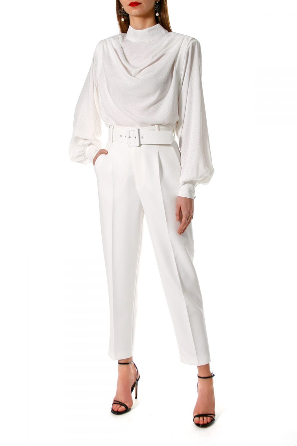 Pants Tracey Cloud Dancer made by HALEWSKI