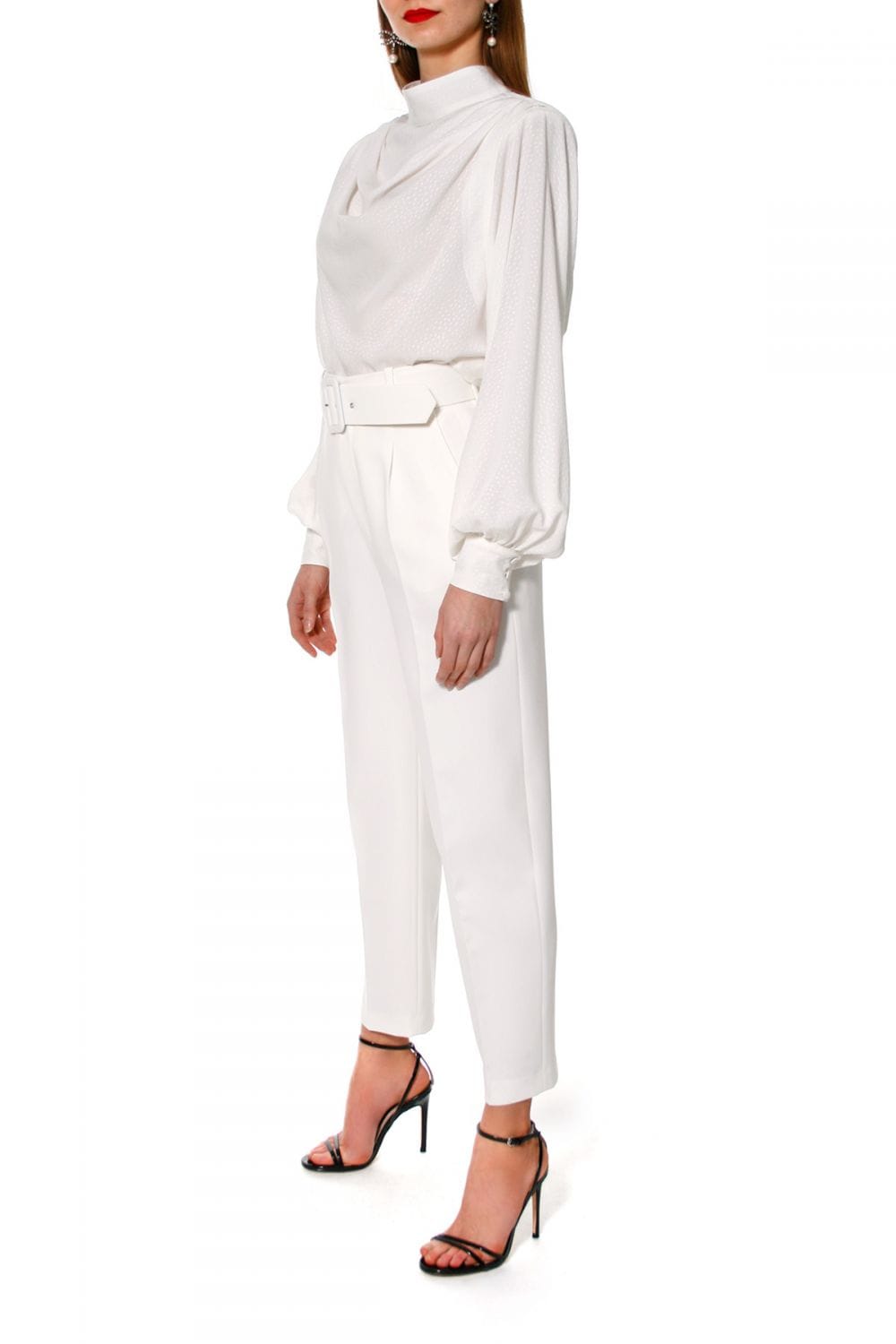 Pants Tracey Cloud Dancer made by HALEWSKI