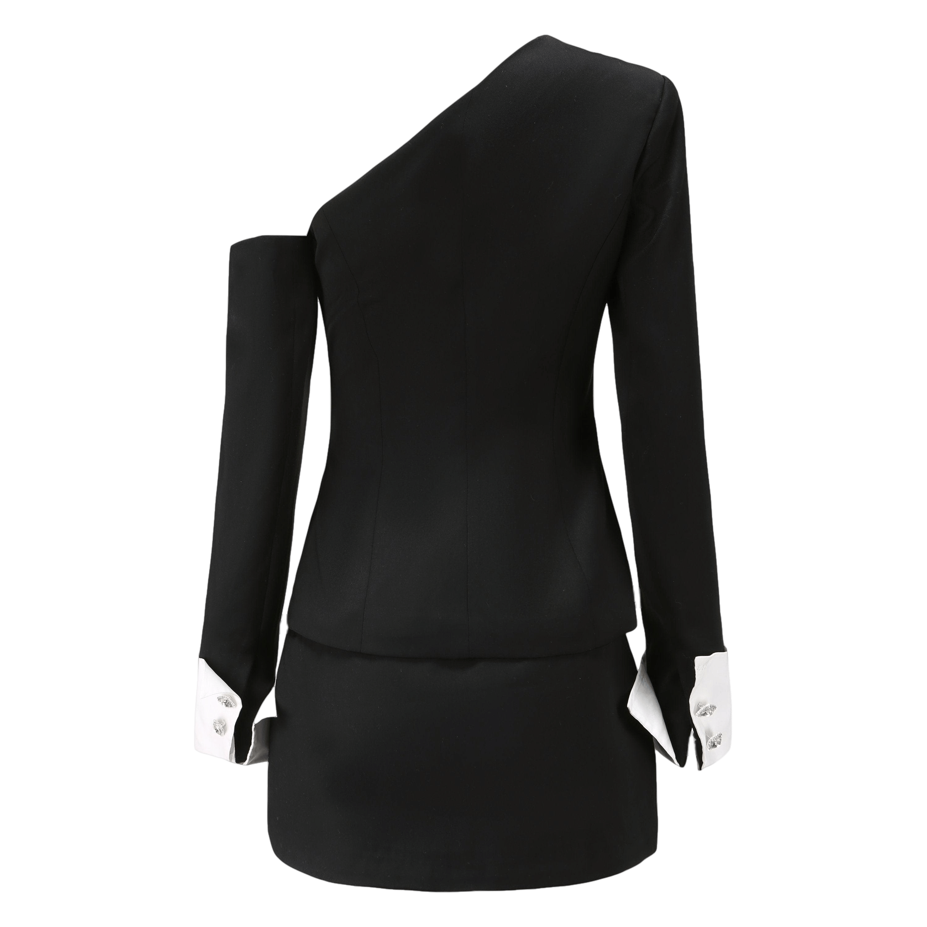 Black Manhattan Blazer Top (Final Sale) in Black made by Nana Jacqueline