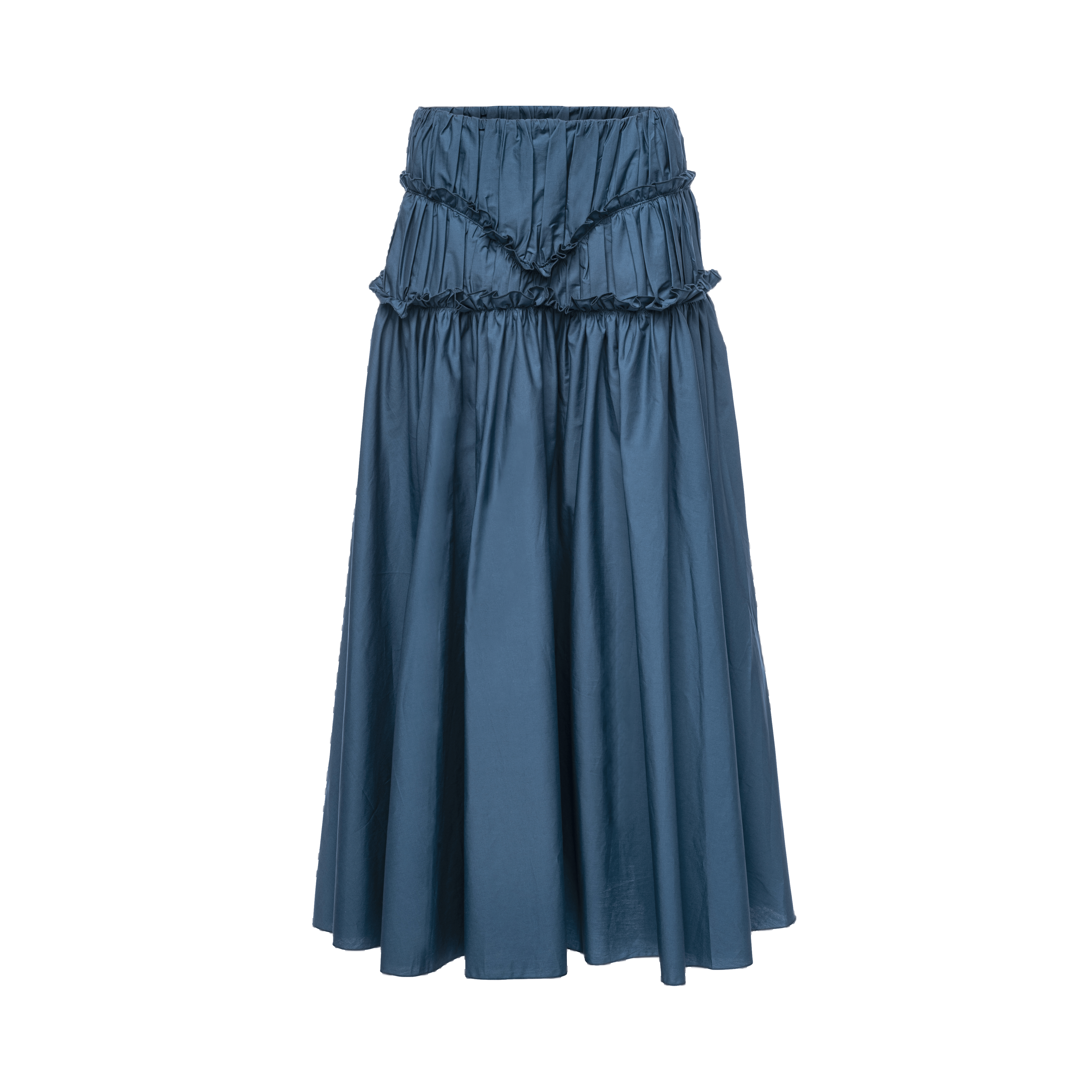ISABELLA RUCHED SKIRT PRUSSIAN BLUE in Blue made by Vasiliki