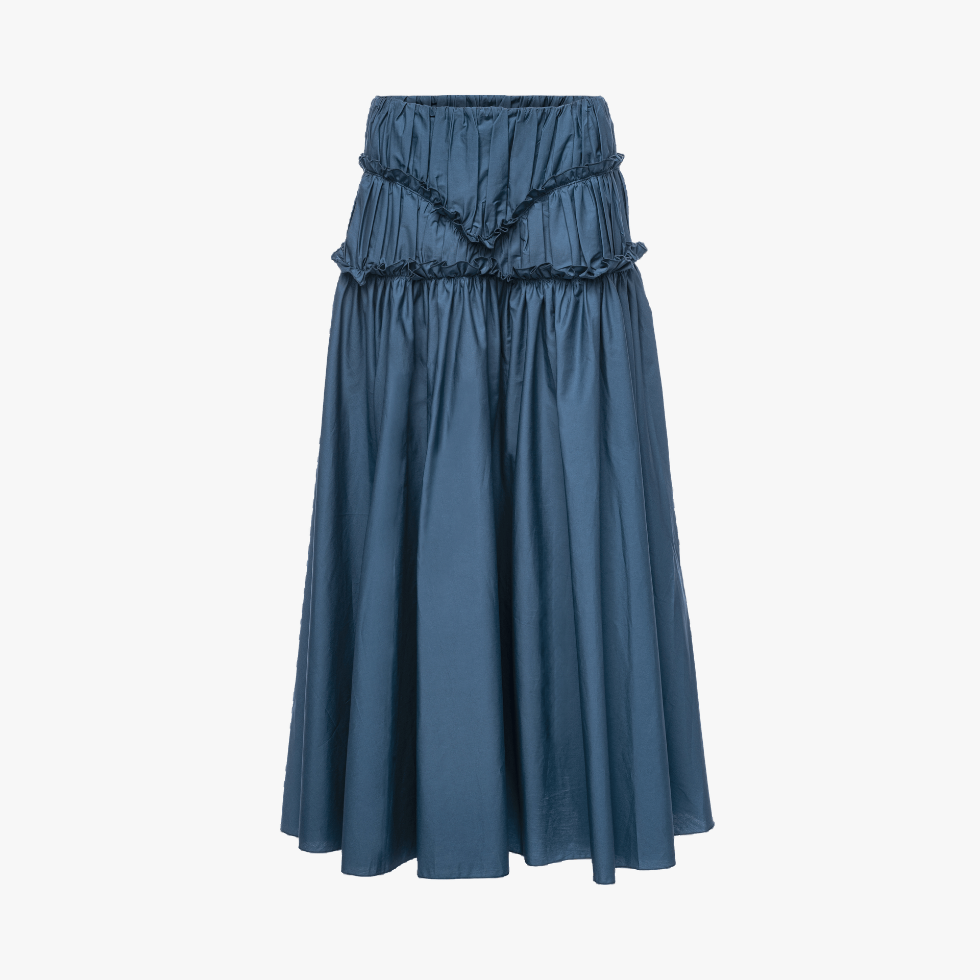 ISABELLA RUCHED SKIRT PRUSSIAN BLUE in Blue made by Vasiliki