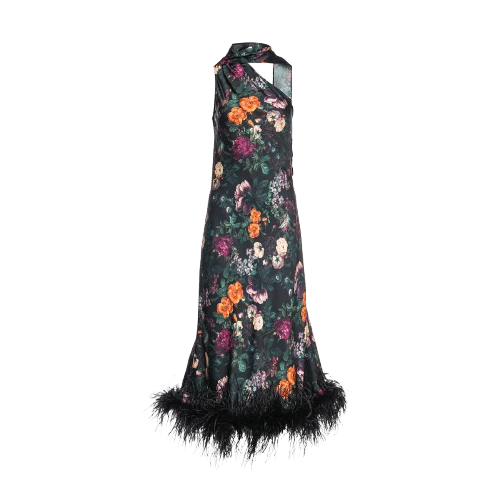 Liya Cannes One Sleeve Silky Maxi Dress made by Vasiliki