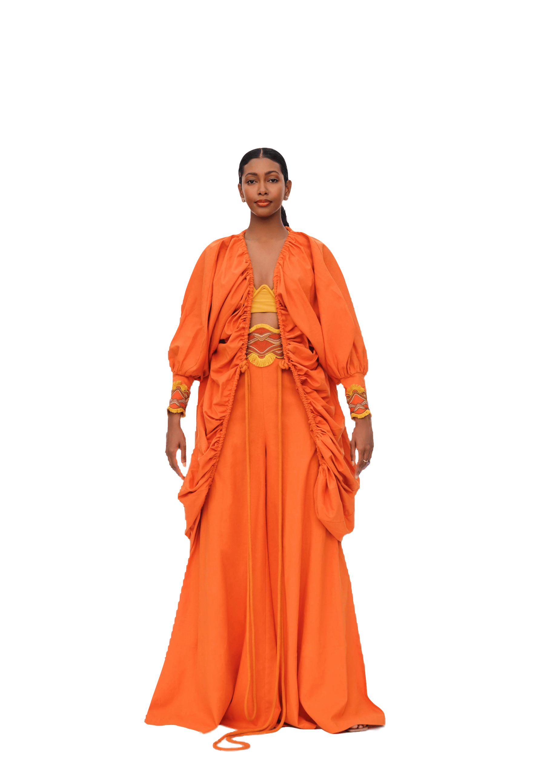 ILO ROBE - CLAY in Orange made by Andrea Iyamah