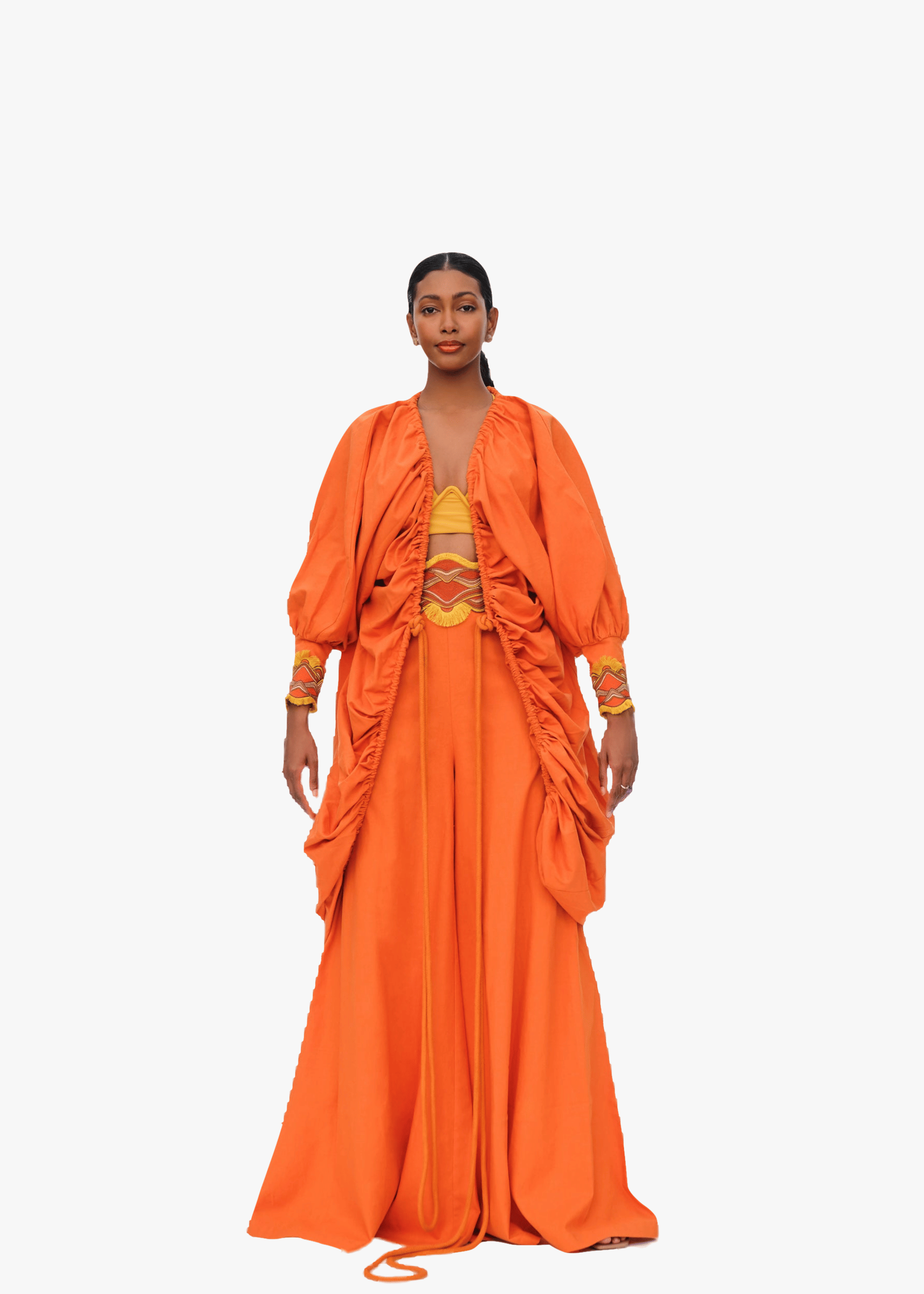 ILO ROBE - CLAY in Orange made by Andrea Iyamah