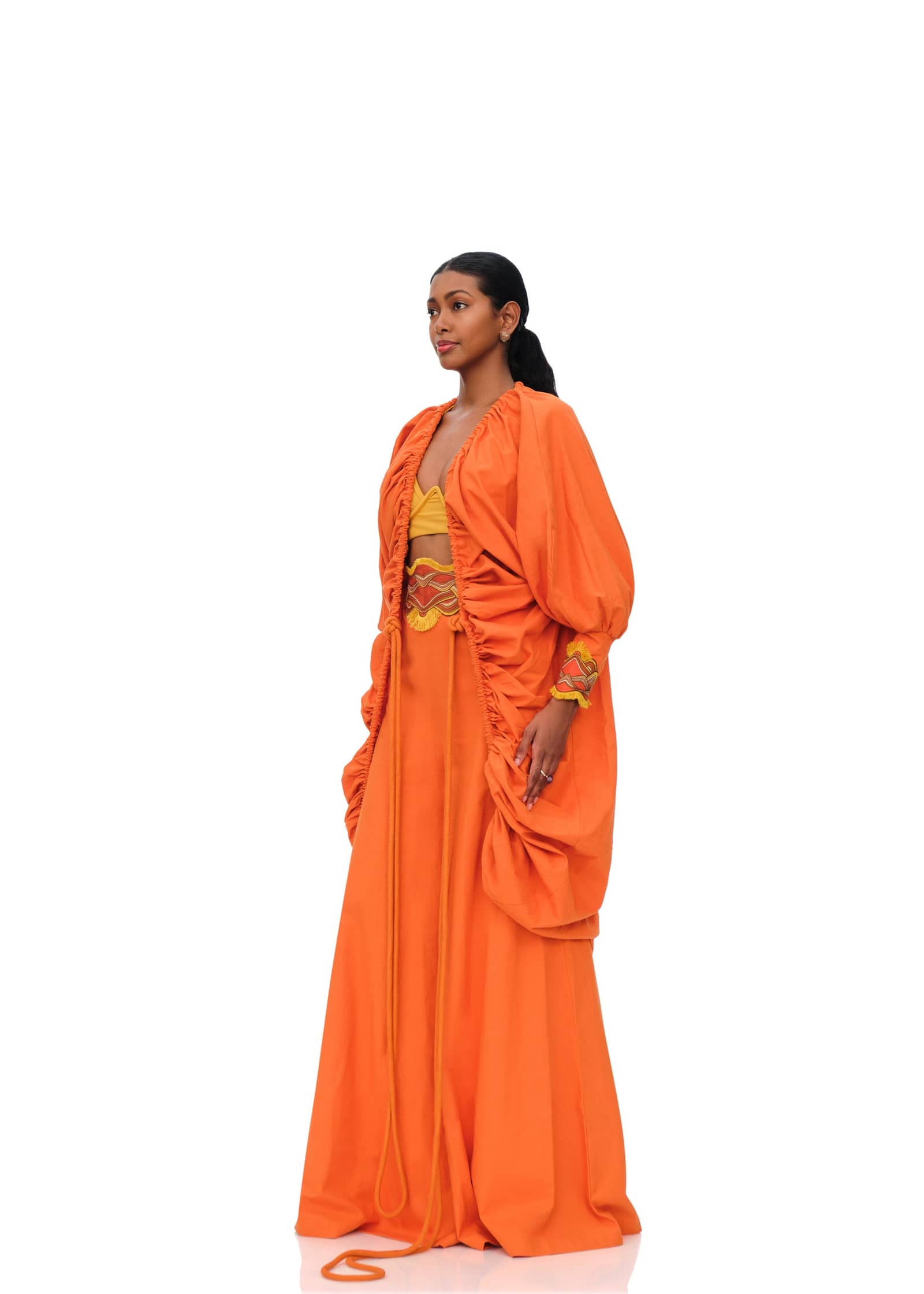 ILO ROBE - CLAY in Orange made by Andrea Iyamah