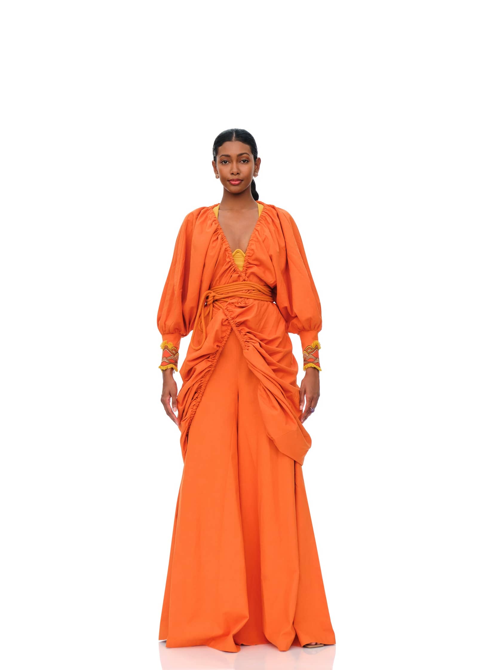 ILO ROBE - CLAY in Orange made by Andrea Iyamah