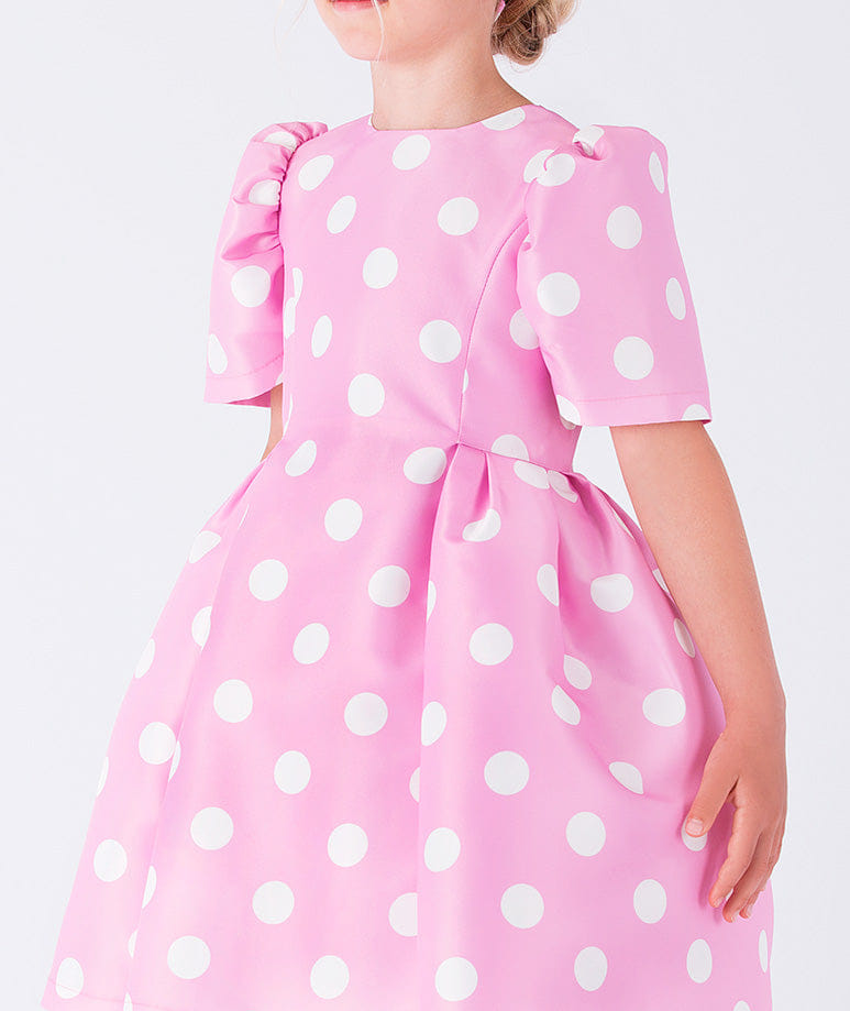Balloon Sleeve Polka Dress made by Mama Luma