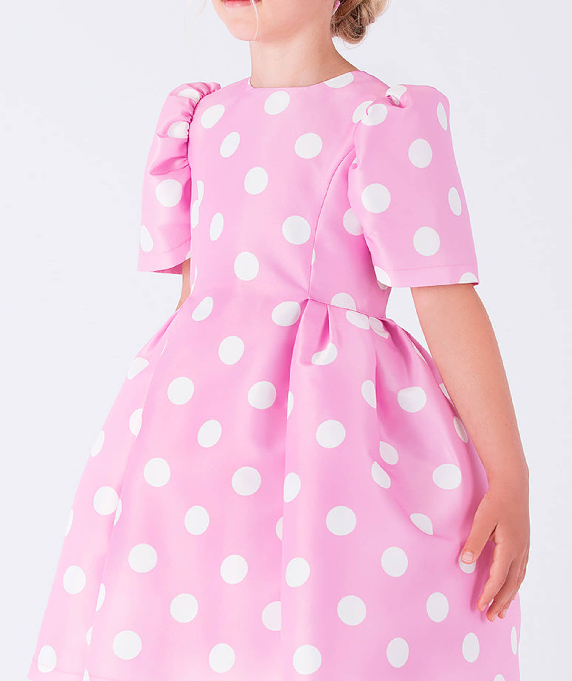 Balloon Sleeve Polka Dress made by Mama Luma