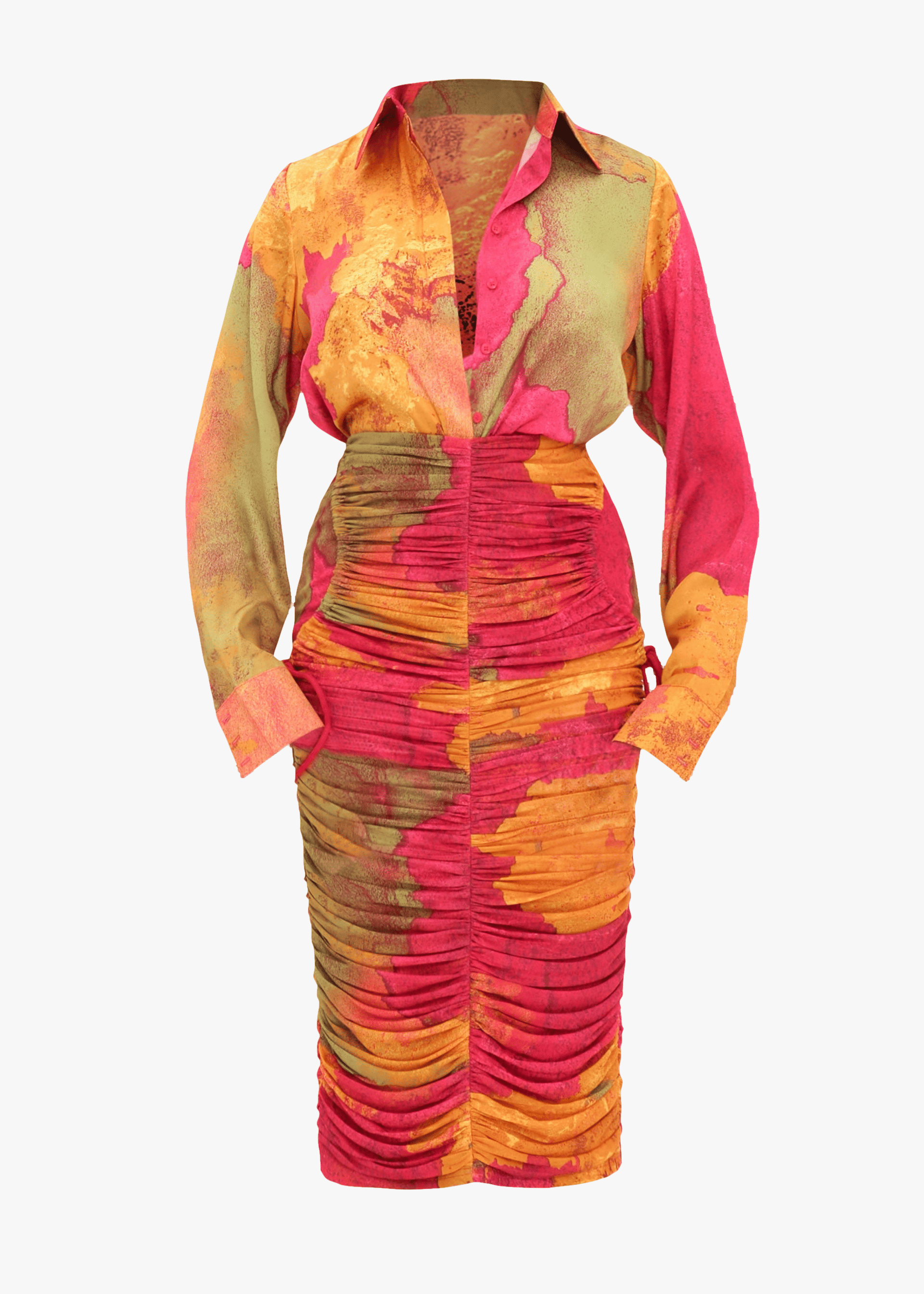 TAKA MESH MIDI SKIRT made by Andrea Iyamah