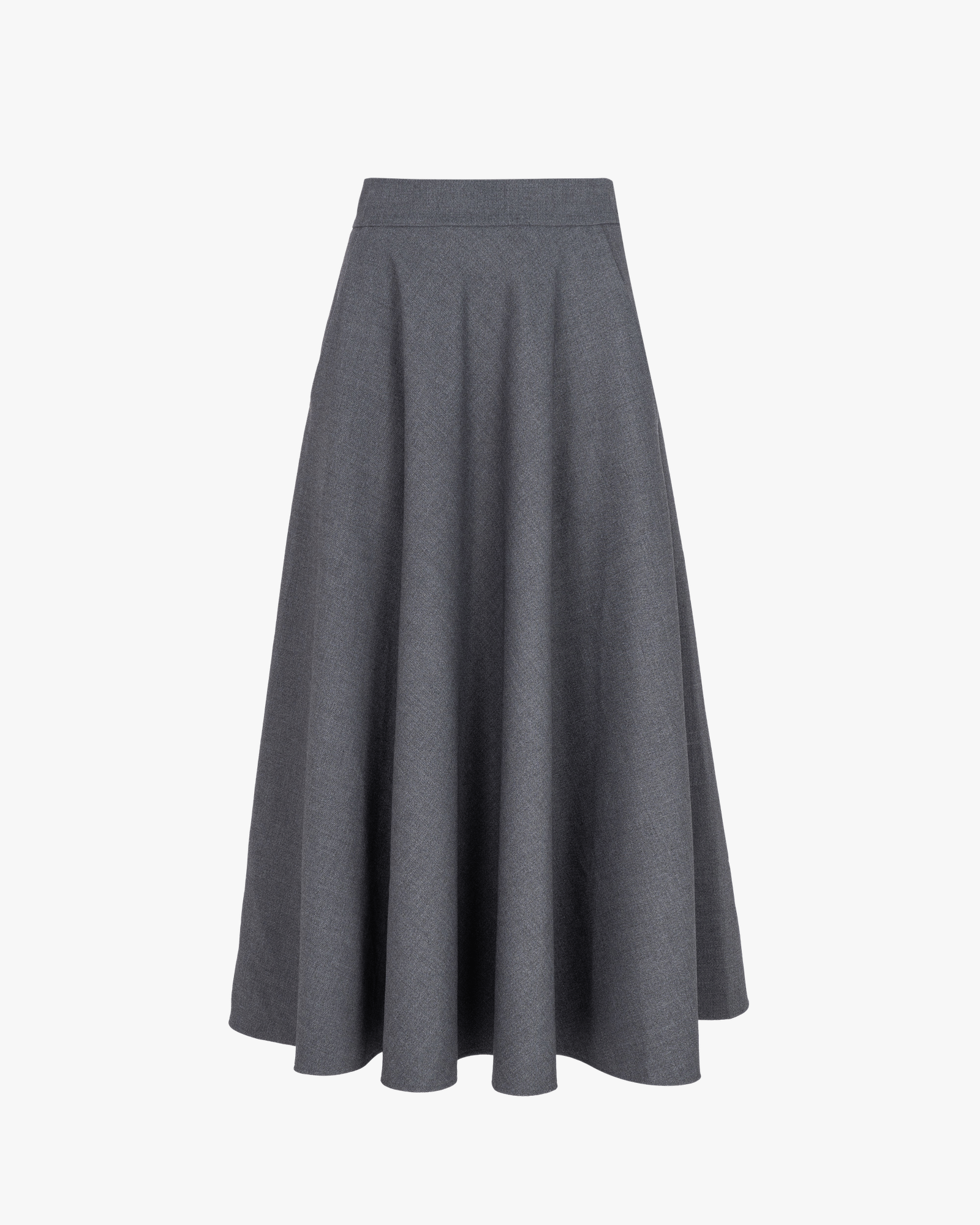 Grey midi skirt made by KNITEL