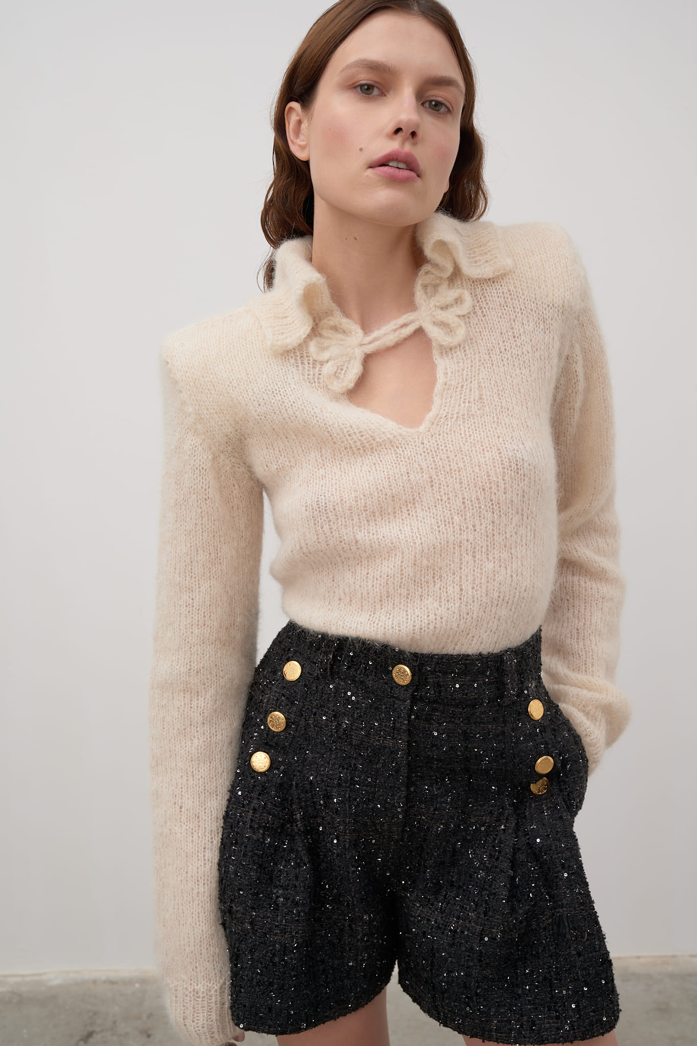 Hand-knitted sweater made by Karen Arcanjo