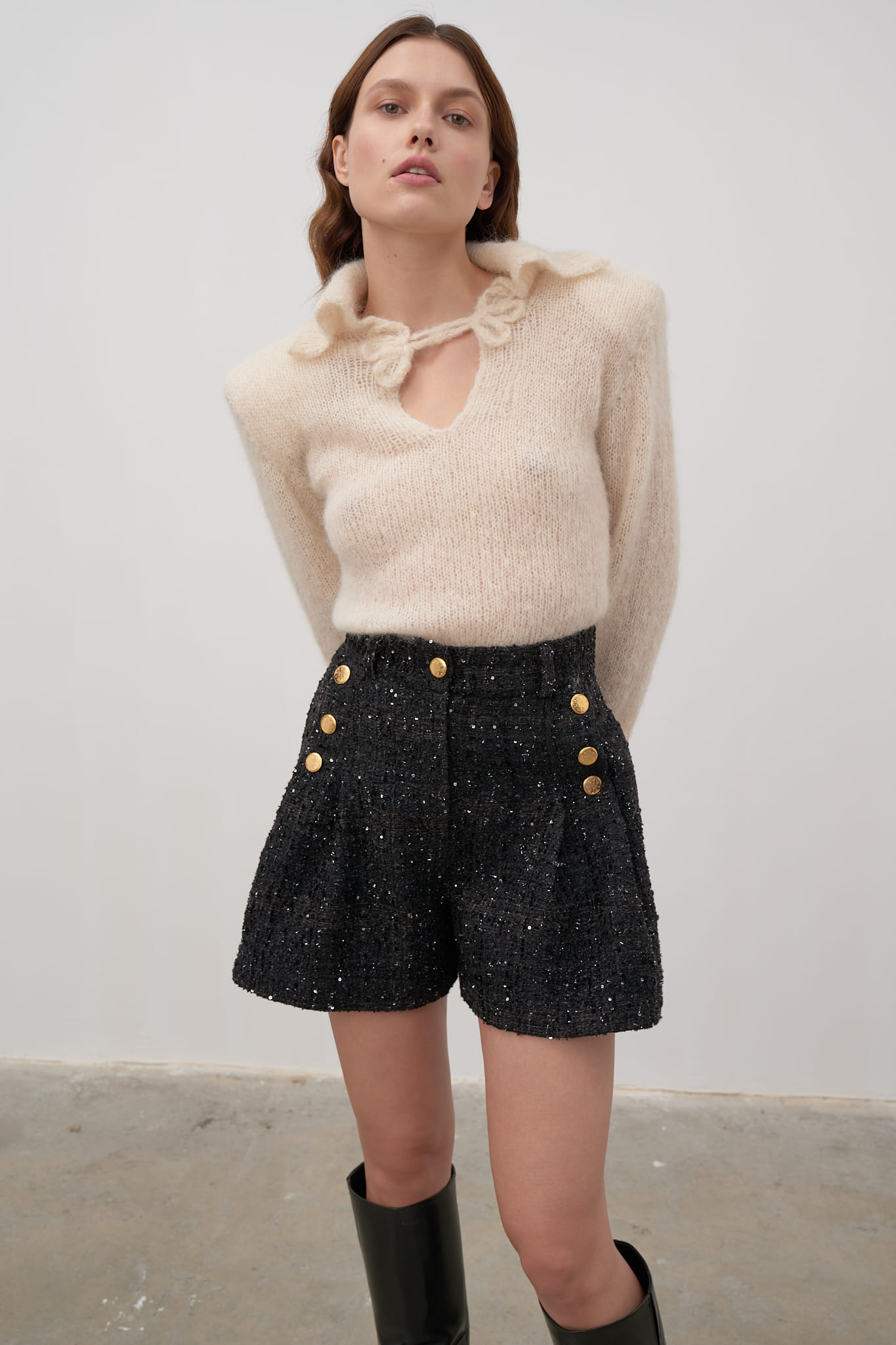 Hand-knitted sweater made by Karen Arcanjo