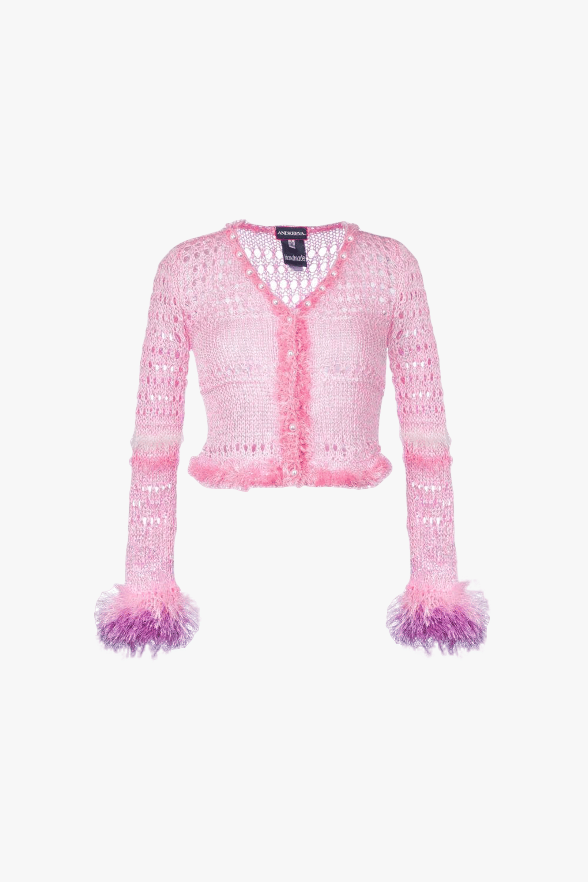 Baby Pink Handmade Knit Sweater made by ANDREEVA