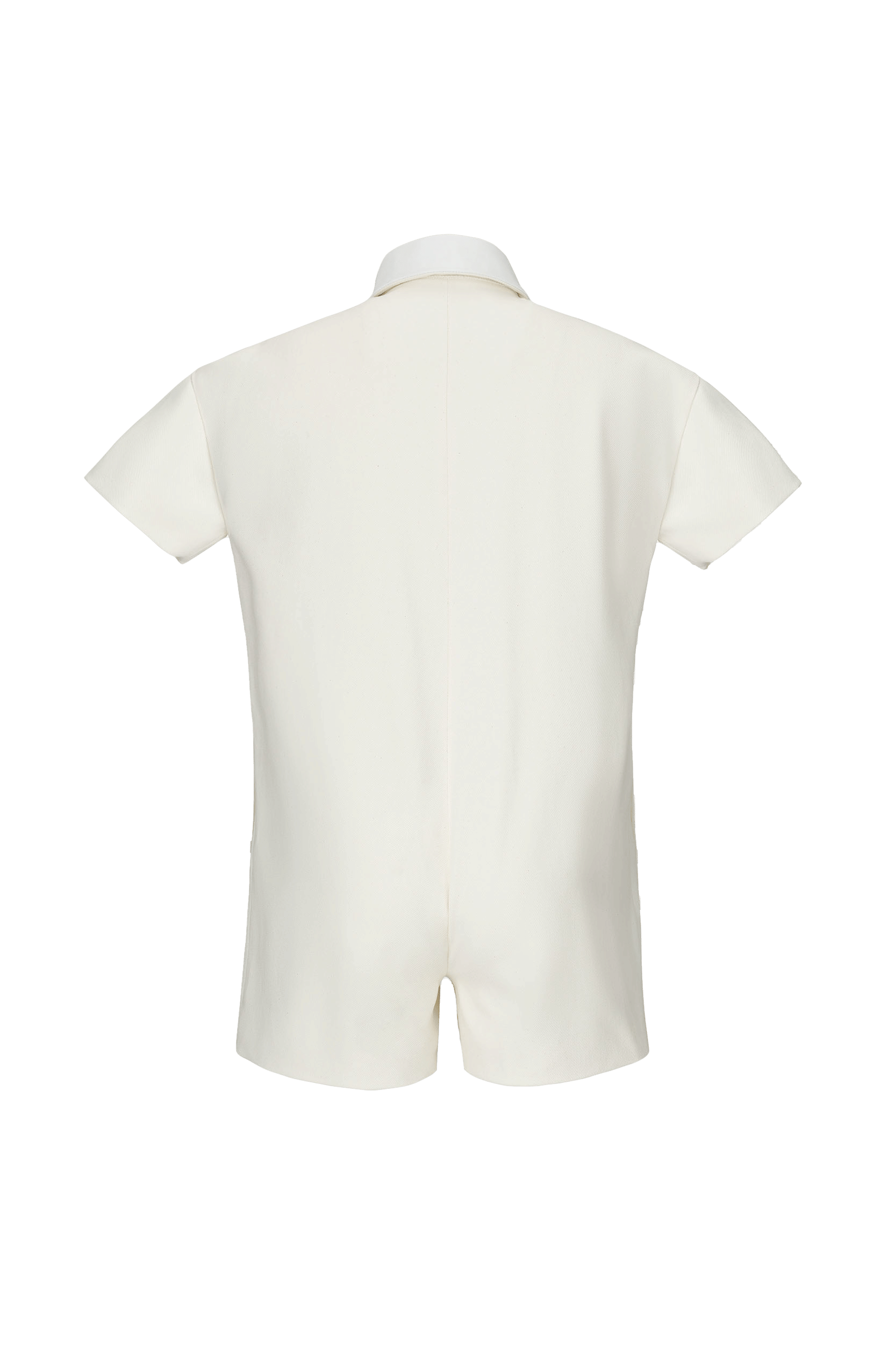 Miami Denim & Leather Jumpsuit in White made by Vestiaire d'un Oiseau Libre