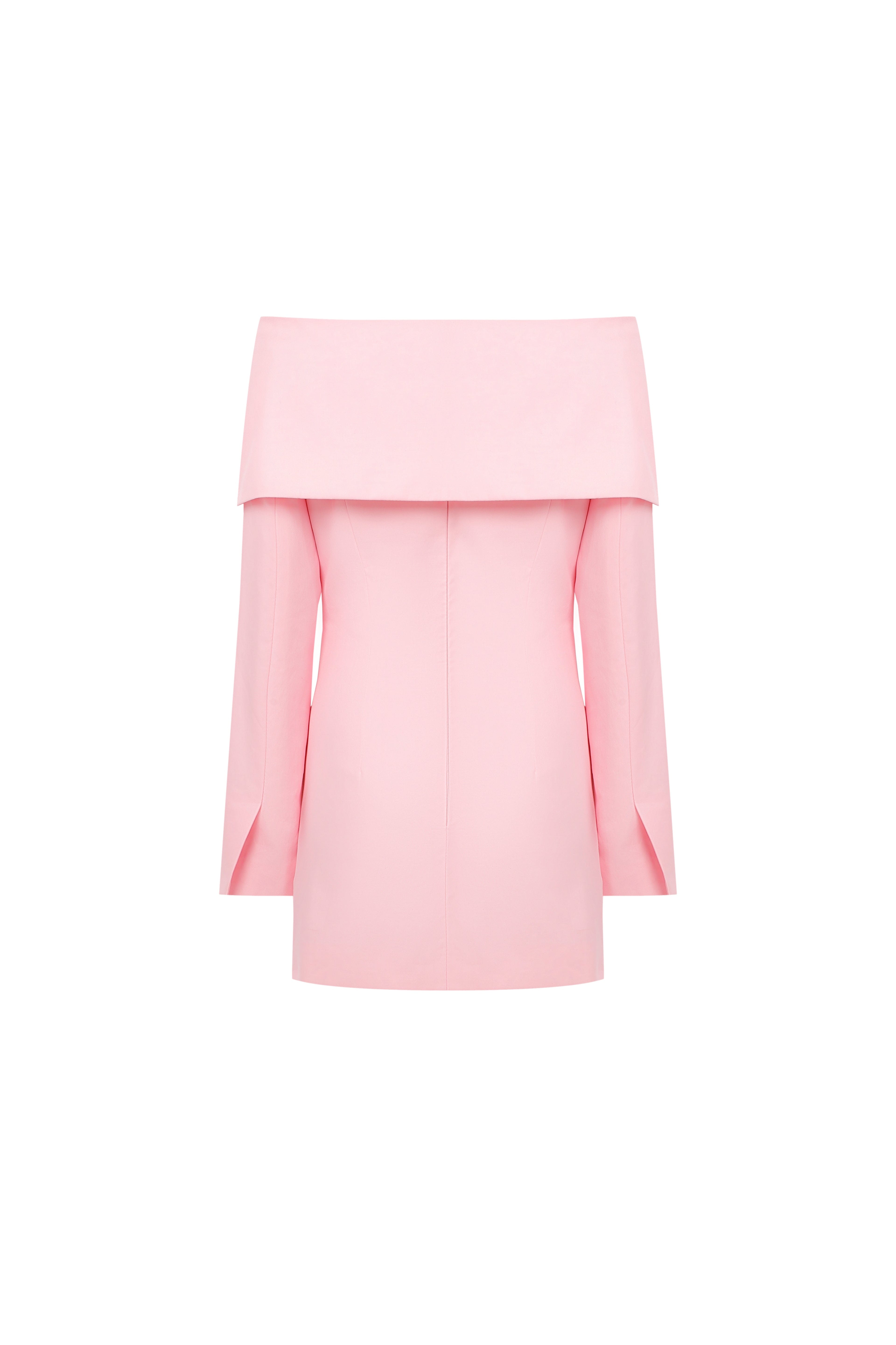 Large fold-down collar dress made by A.M.G