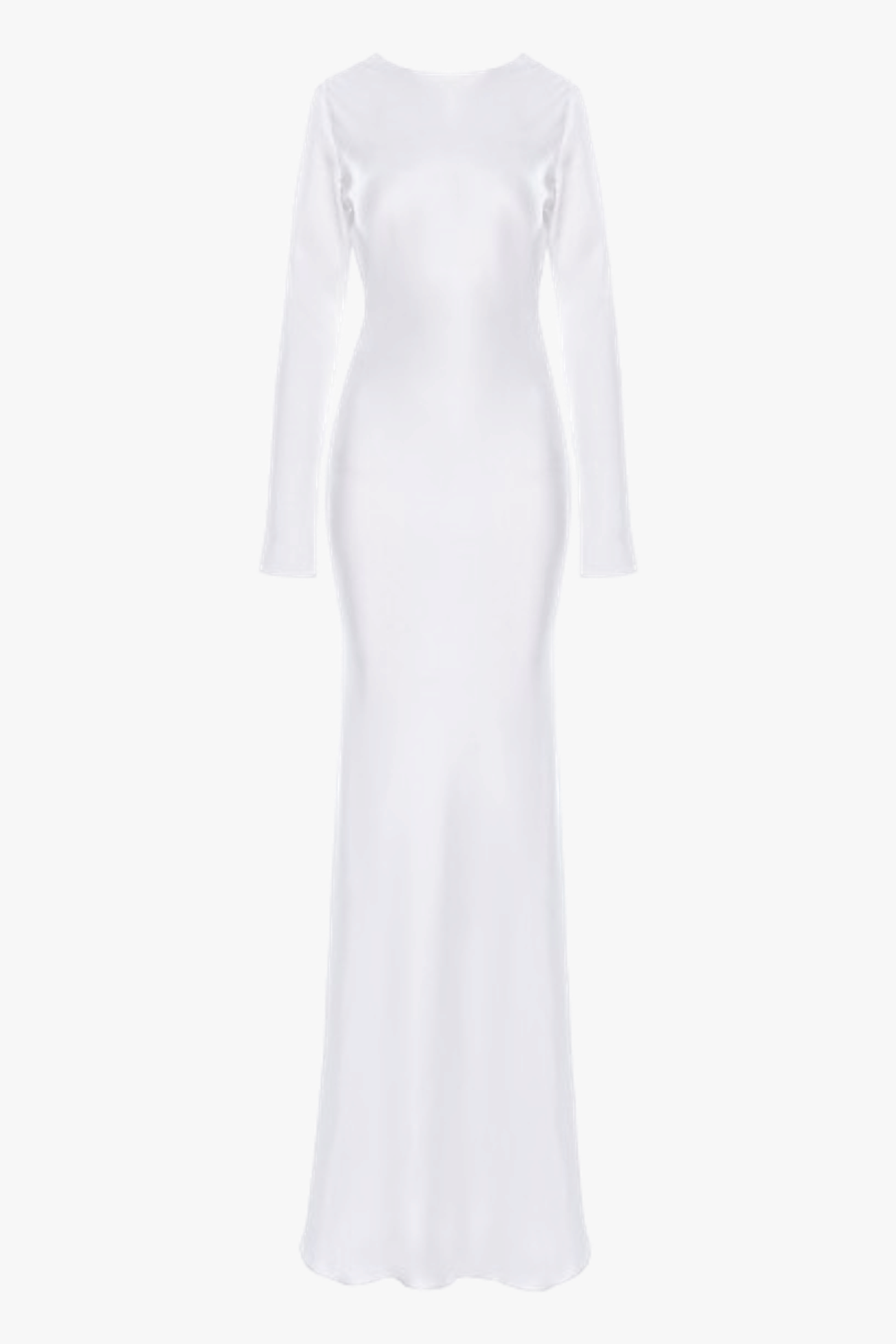 Lavinia Satin Open-Back Gown made by Aureliana