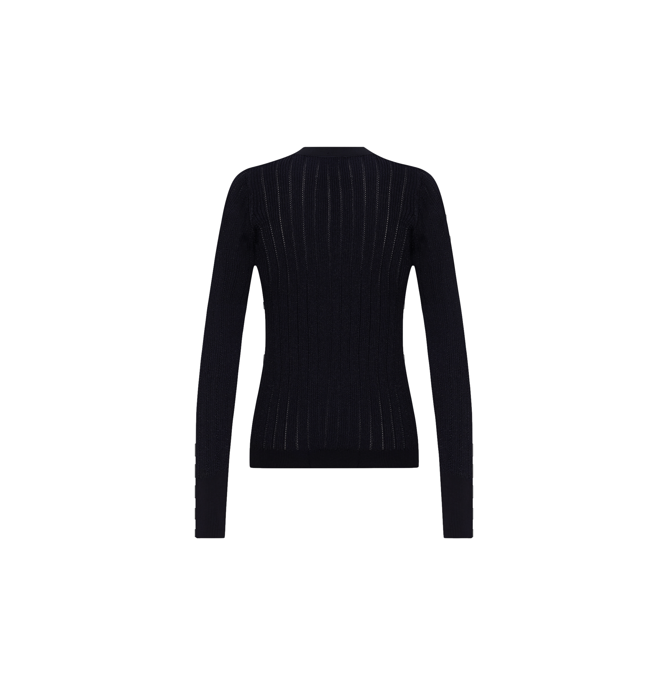 METALLIC BUTTON-EMBELLISHED LONG CARDIGAN in Blue made by CRUSH Collection