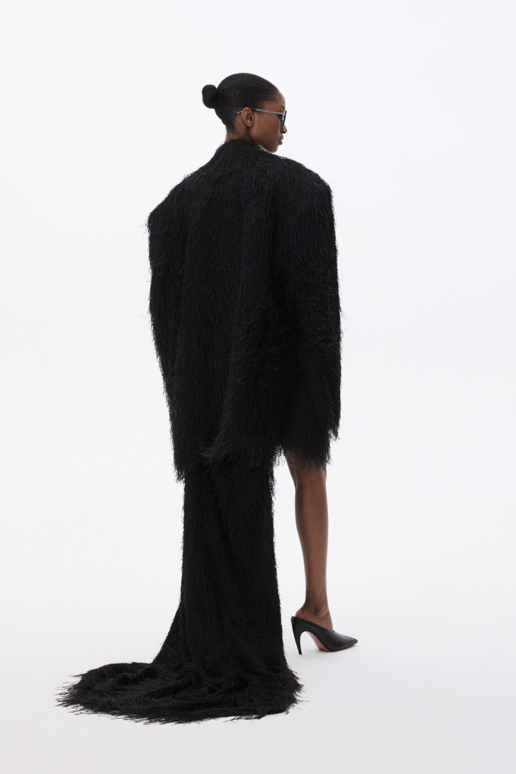 Skirt With Side Cutout And Fringes made by YAVORSKA