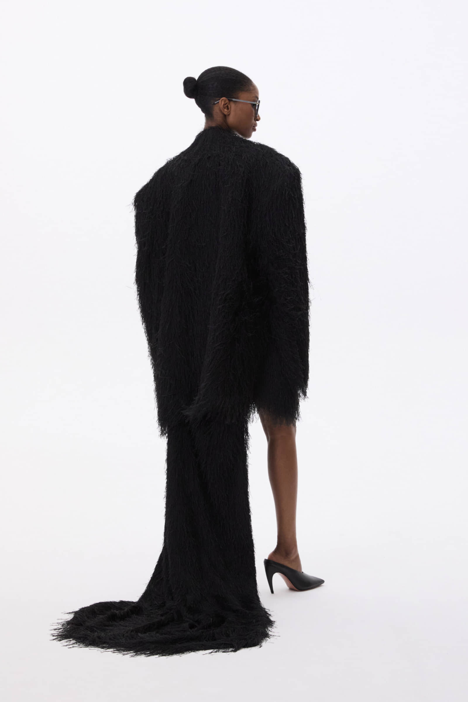 Skirt With Side Cutout And Fringes made by YAVORSKA