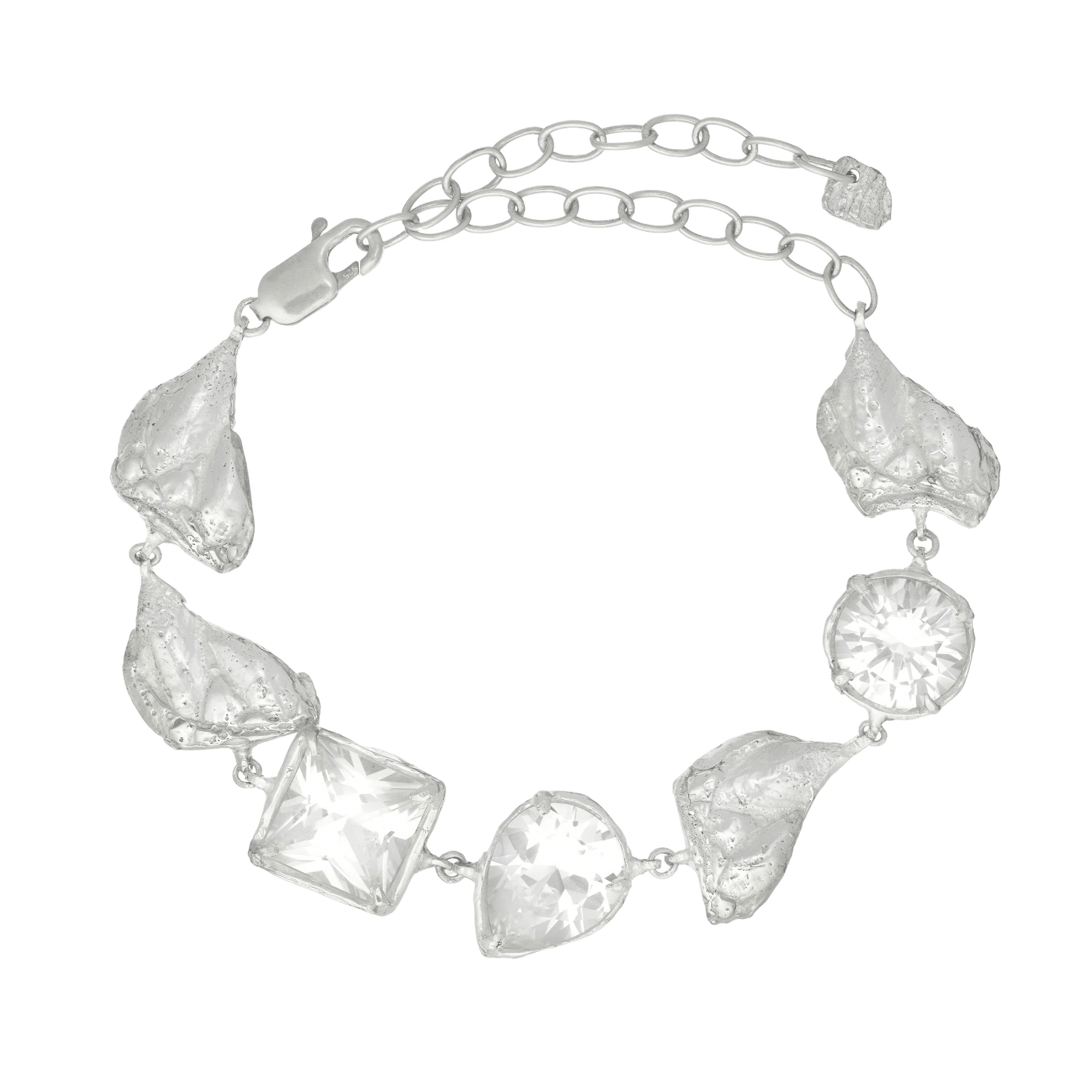 Eda White Sapphire Argenti Bracelet made by Loveness Lee