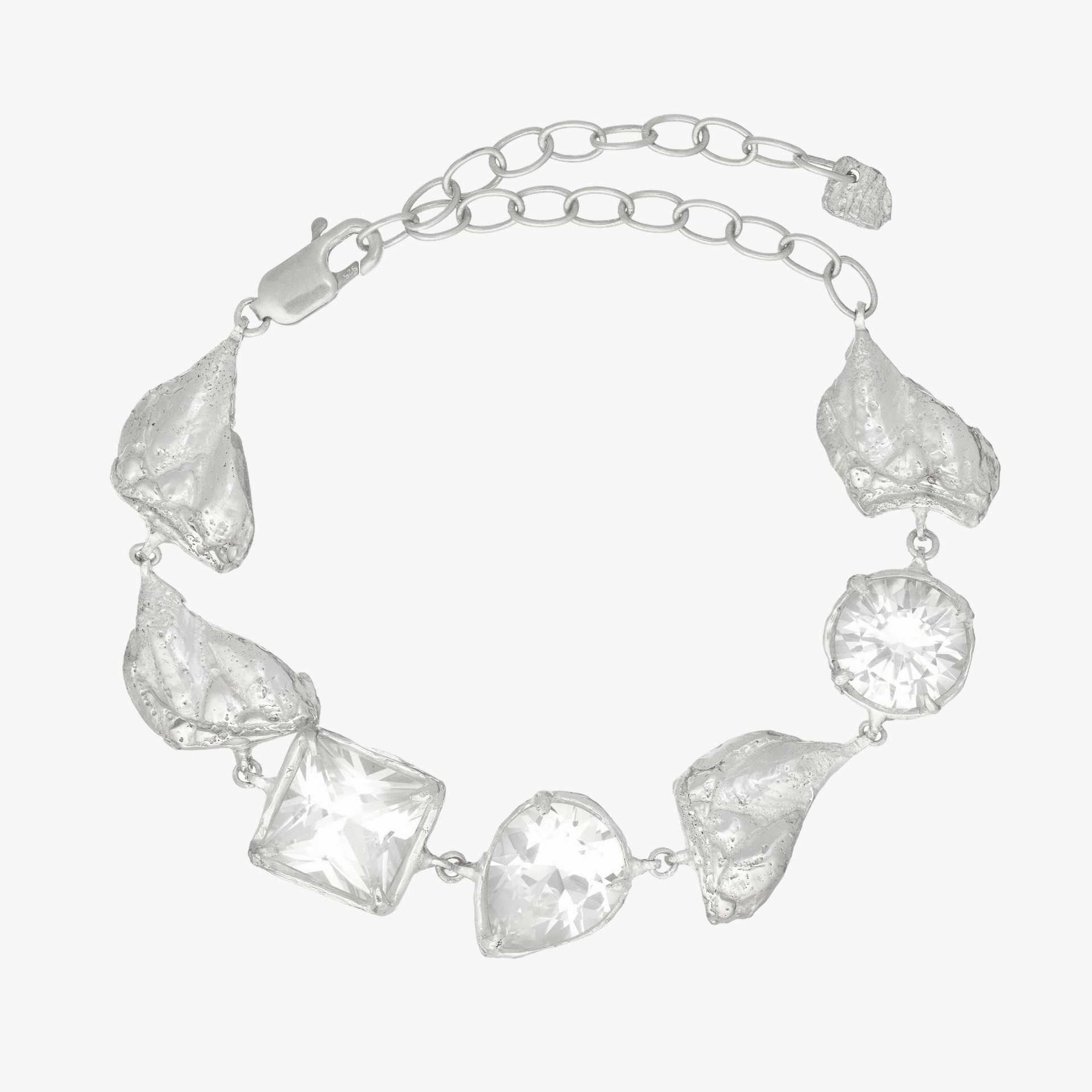 Eda White Sapphire Argenti Bracelet made by Loveness Lee