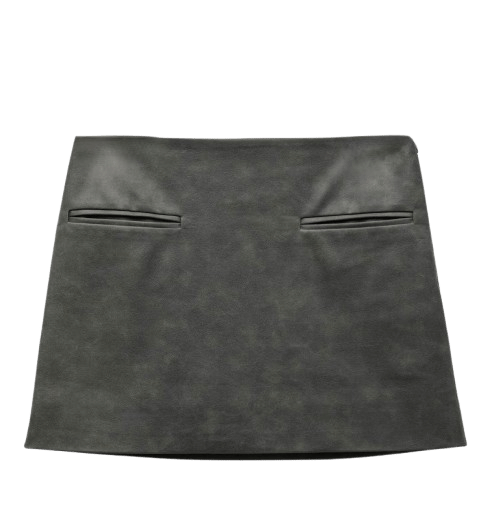 Suede effect mini skirt made by AFTERHOURS