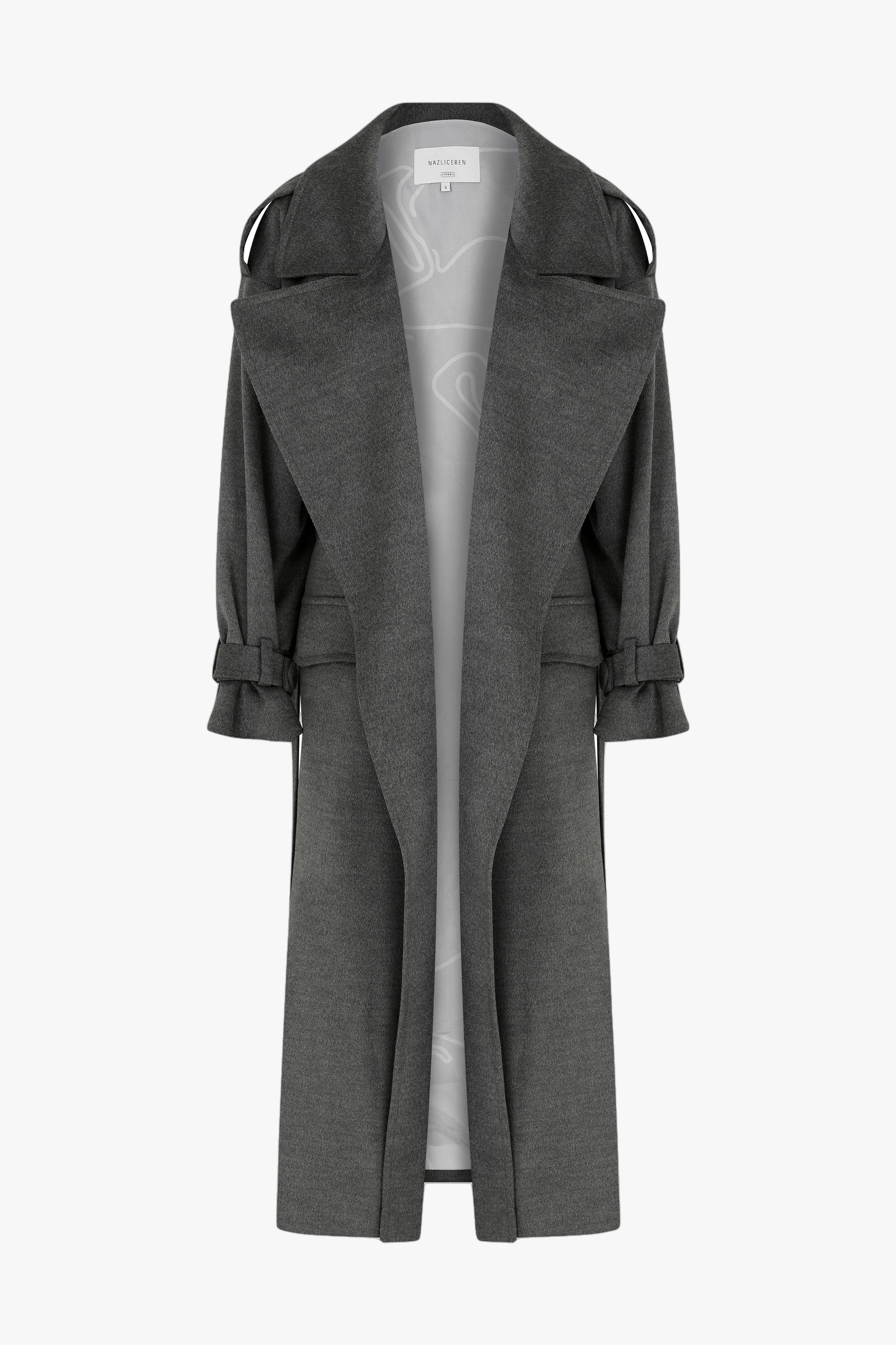 Laura Cashmere Coat in Grey in Grey made by Nazli Ceren