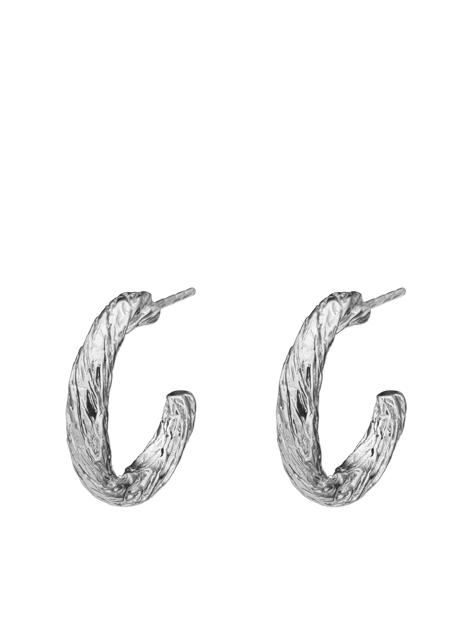 Archaic Small Hoop Earrings Silver made by Eva Remenyi