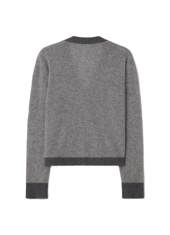 Colourblock Cardigan Grey & Grey made by CLOEYS