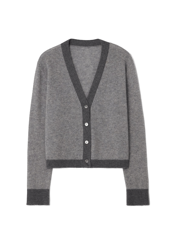 Colourblock Cardigan Grey & Grey made by CLOEYS