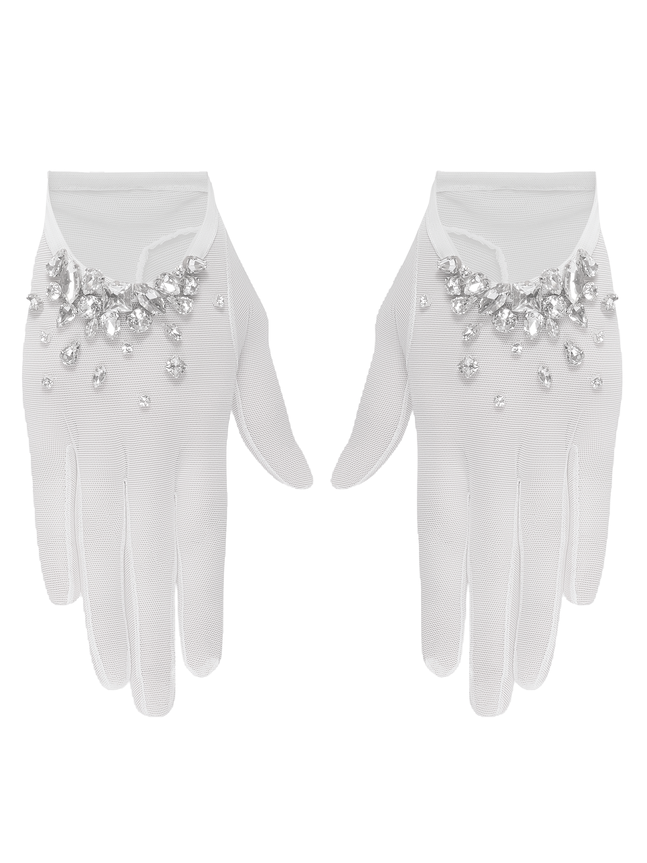 Crystal Mini Gloves in White made by NDS The Label