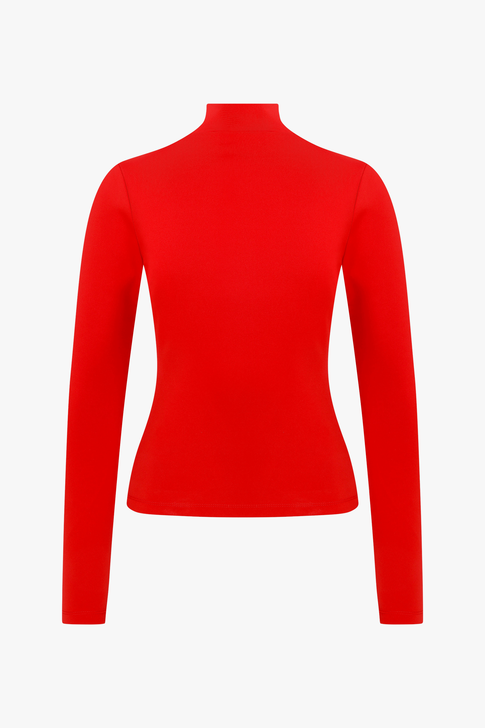 Red Blooming Crest Turtleneck made by Declara