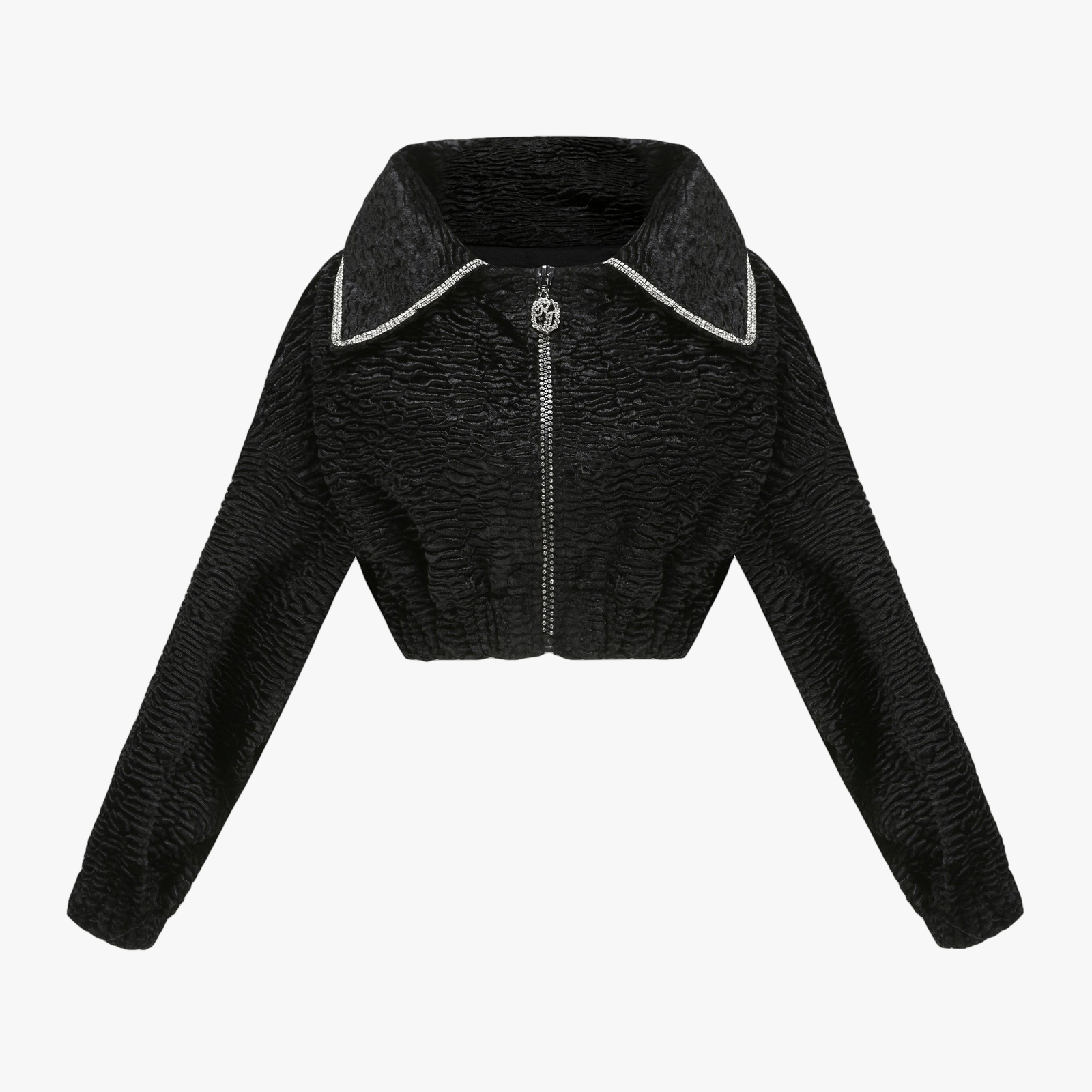 Breana Crop Jacket (Final Sale) in Black made by Nana Jacqueline