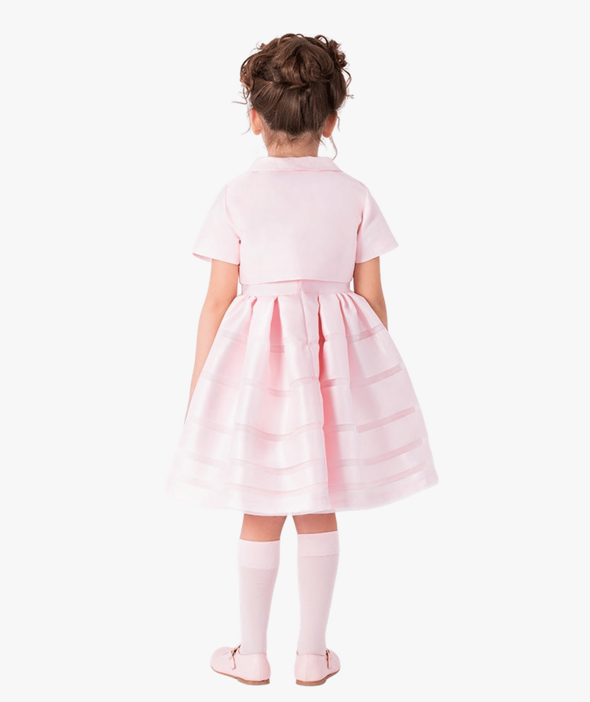 Pearl Pink Satin Girls Dress made by Mama Luma