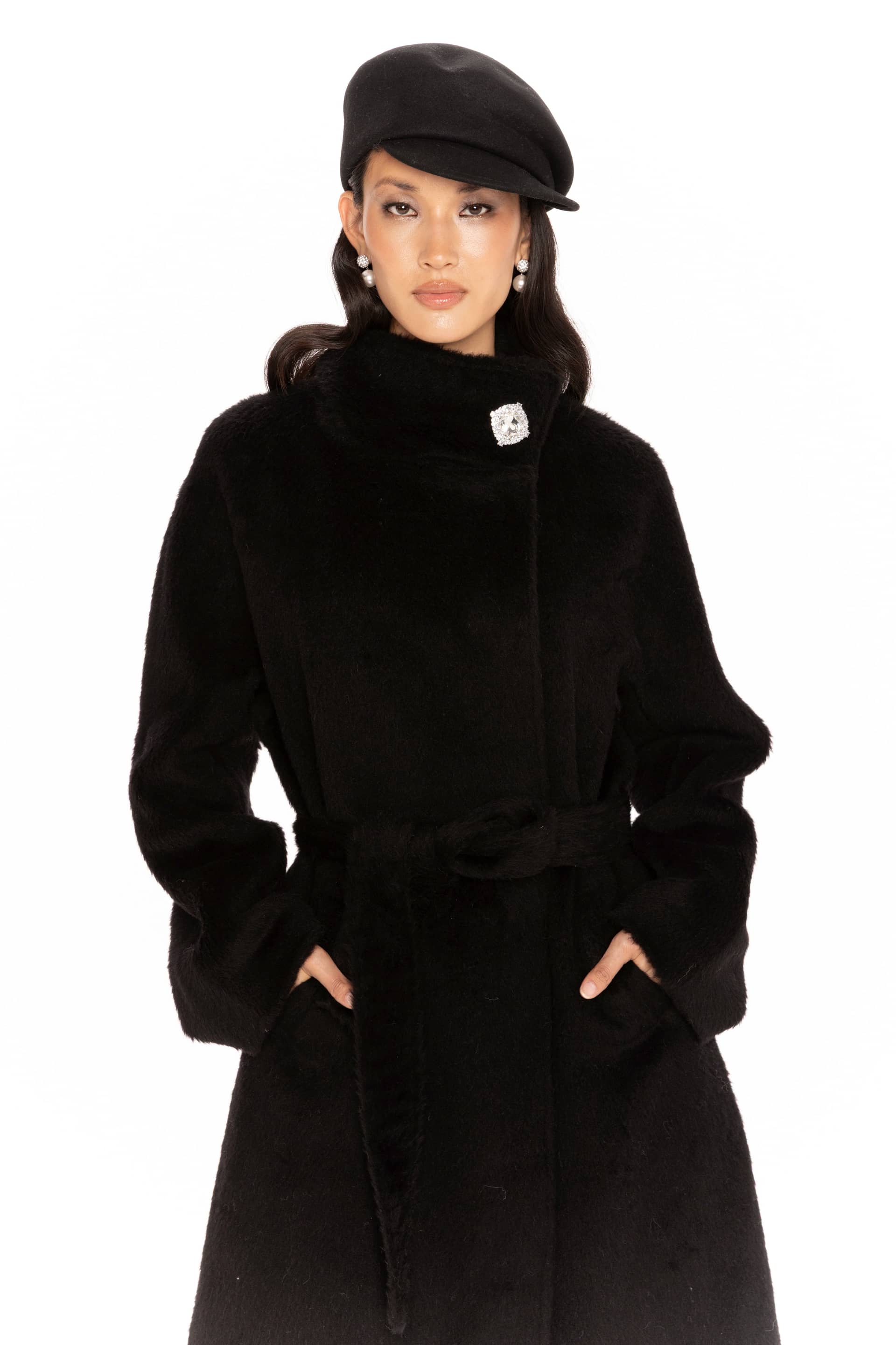 Audrey Long Coat (Black) made by Nana Jacqueline