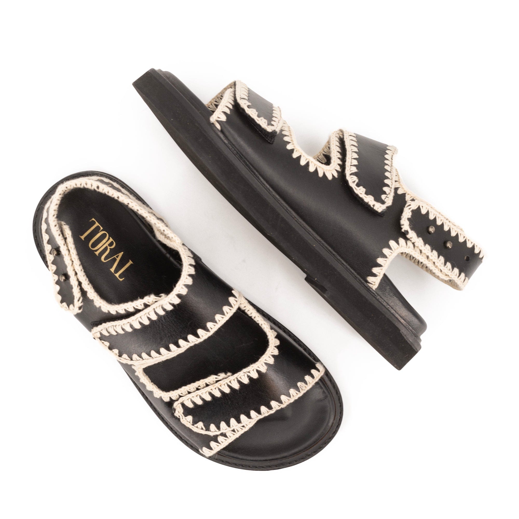 KRISTEN BLACK SANDALS made by Toral