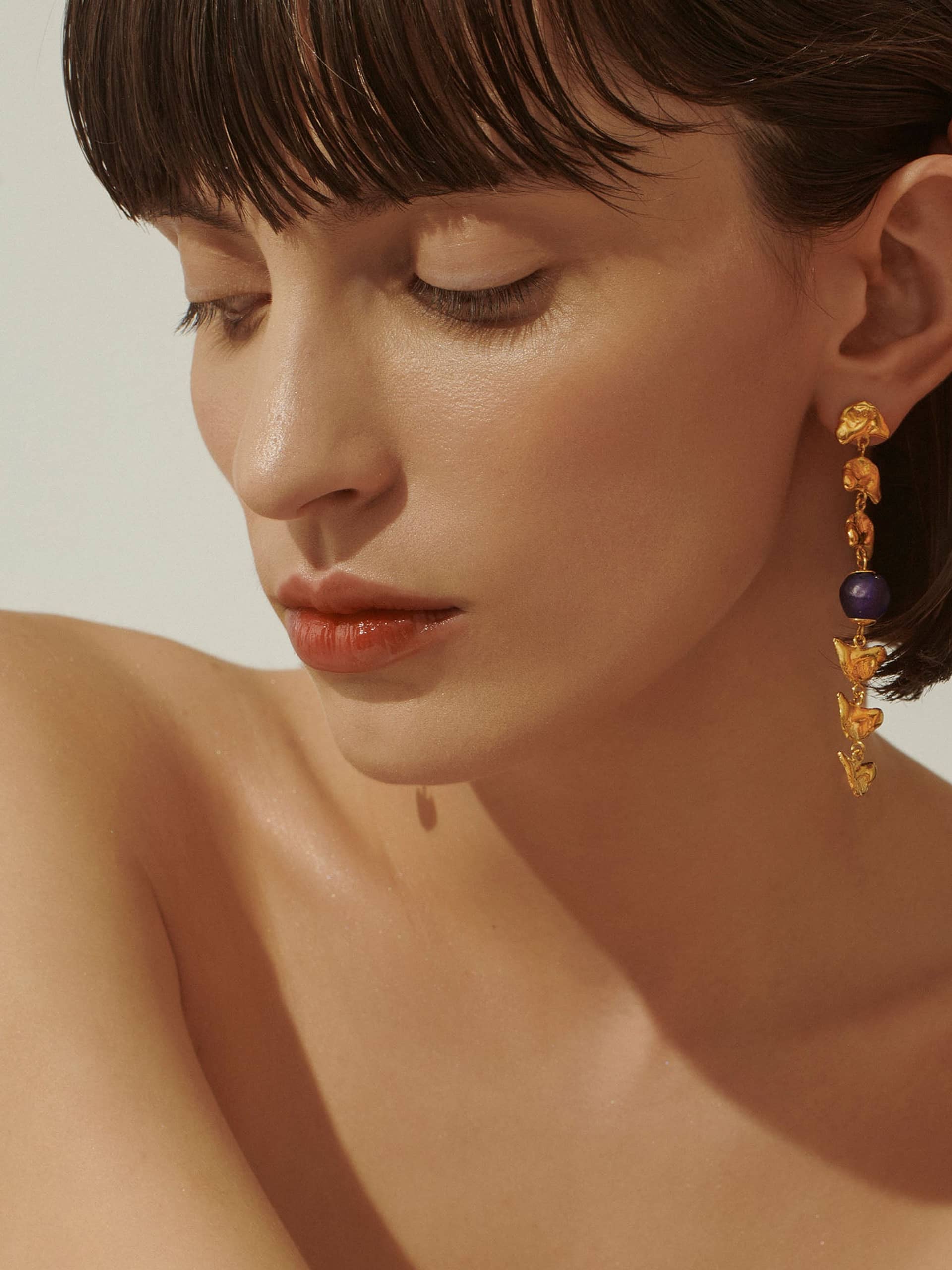 Vacation Sunset Earrings Gold made by Eva Remenyi