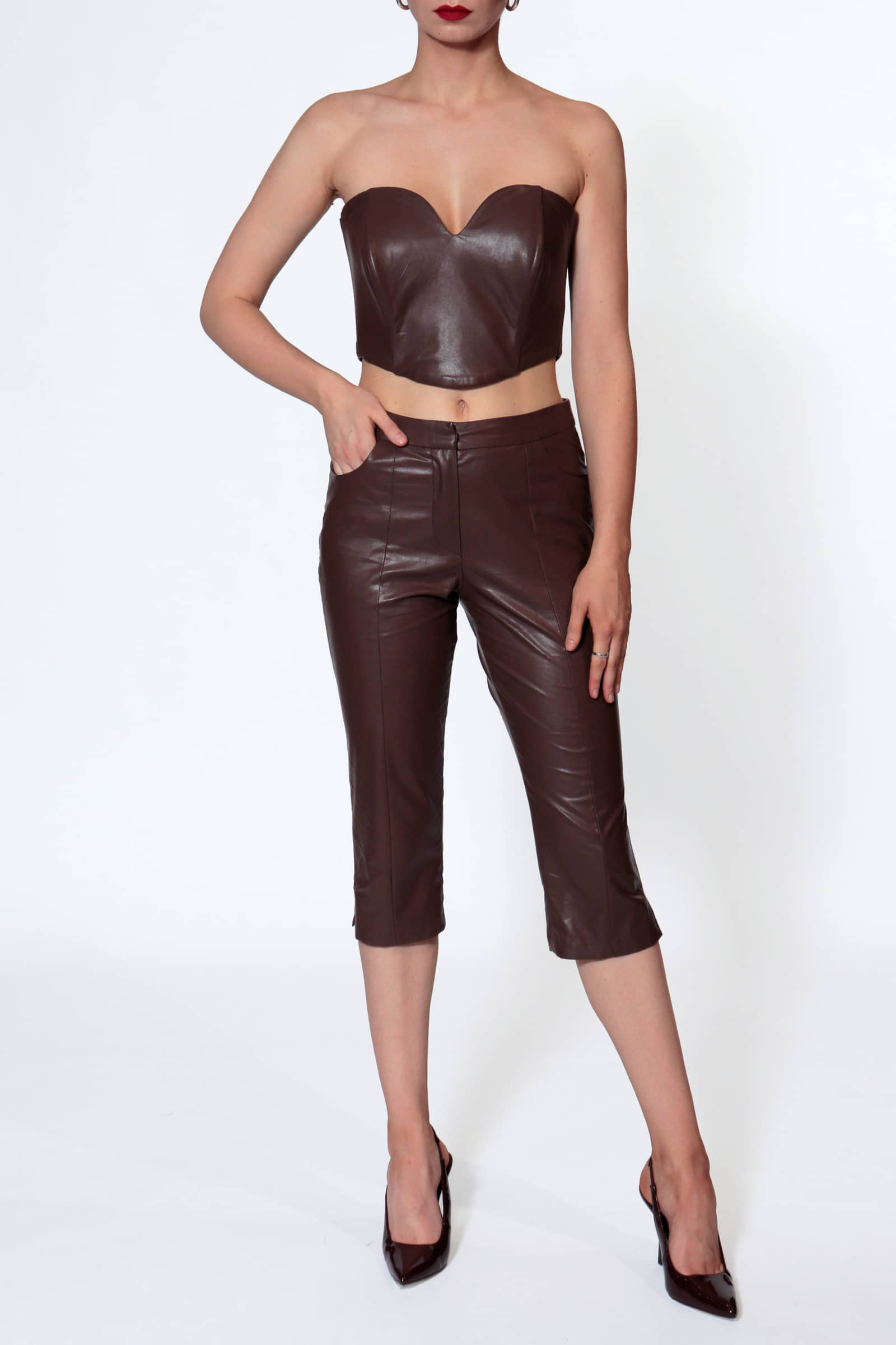 Corset Lara Chocolate Brown made by HALEWSKI