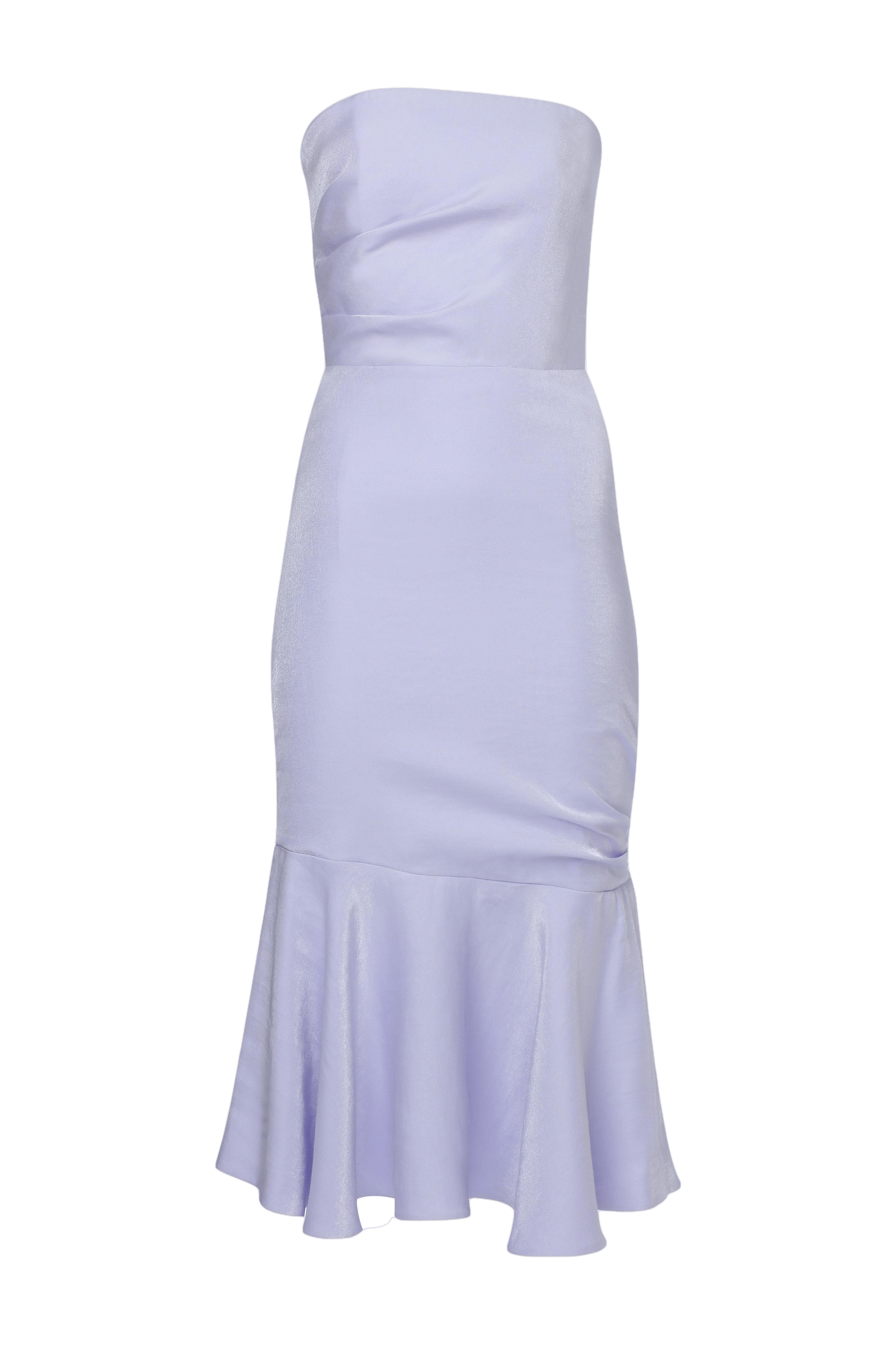 Noa Strapless Dress in Lilac made by Nazli Ceren