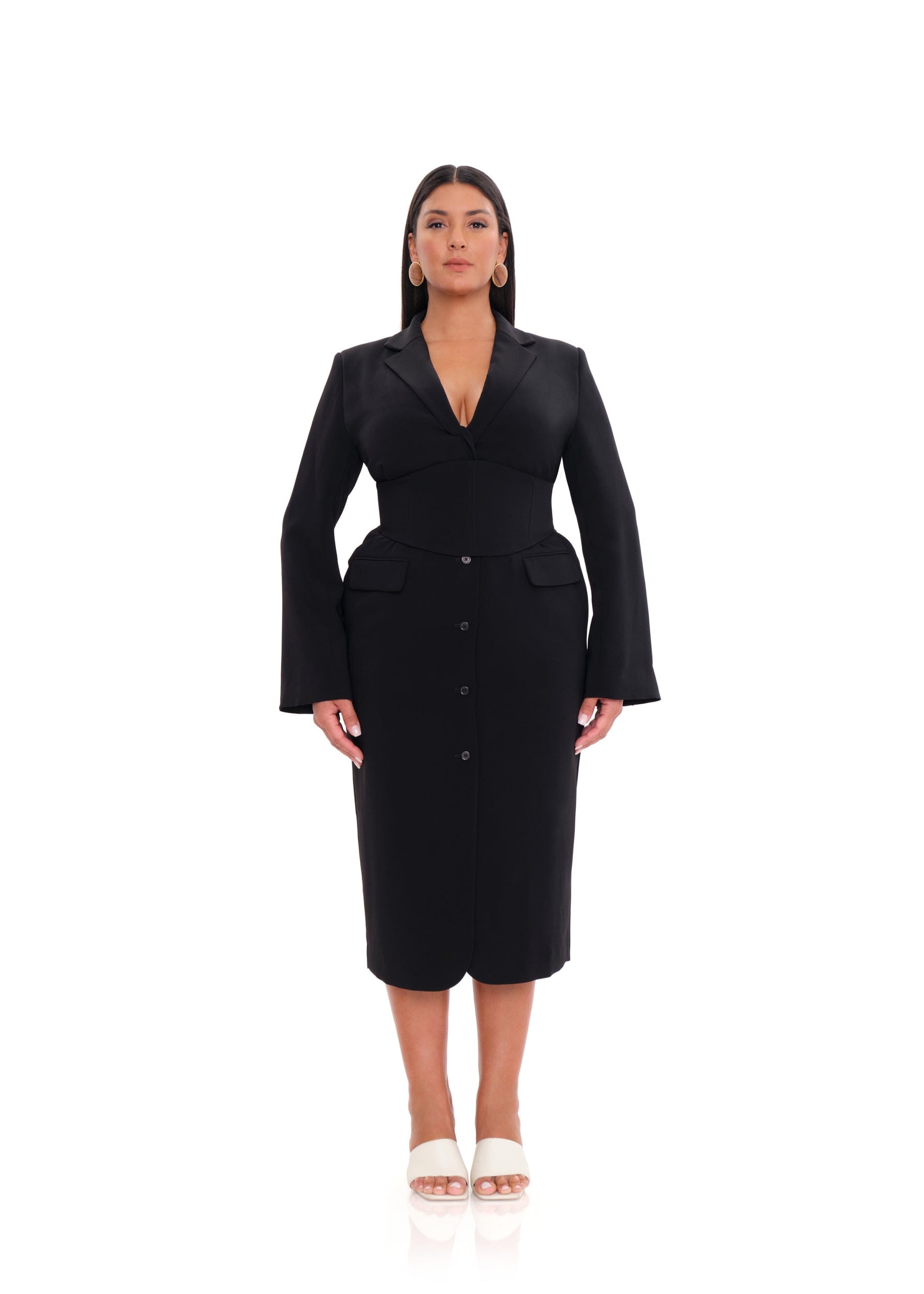 ZIA CORSET BLAZER DRESS - ONYX made by Andrea Iyamah